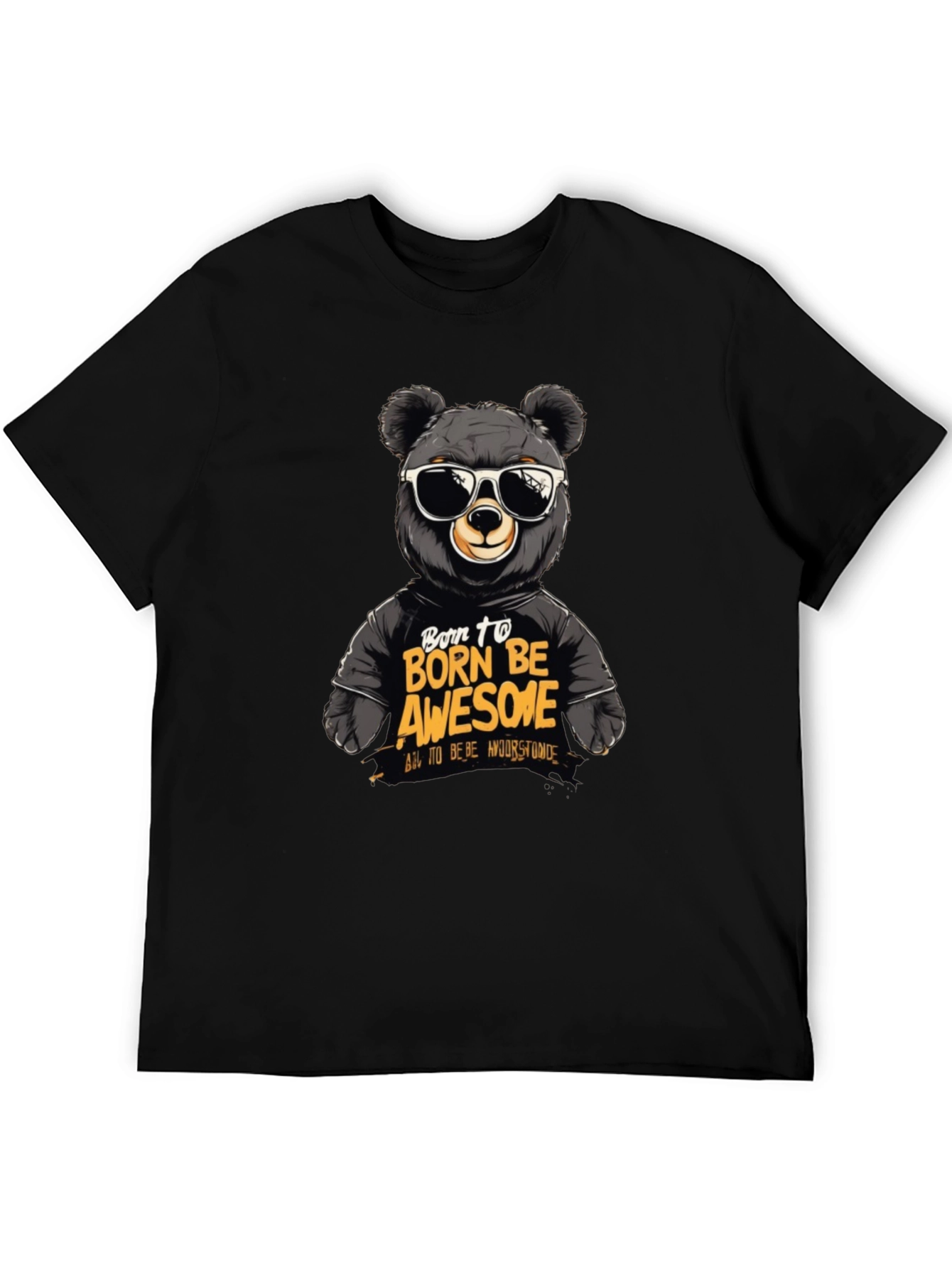 Born To Be Awesome Bear Graphic Tee