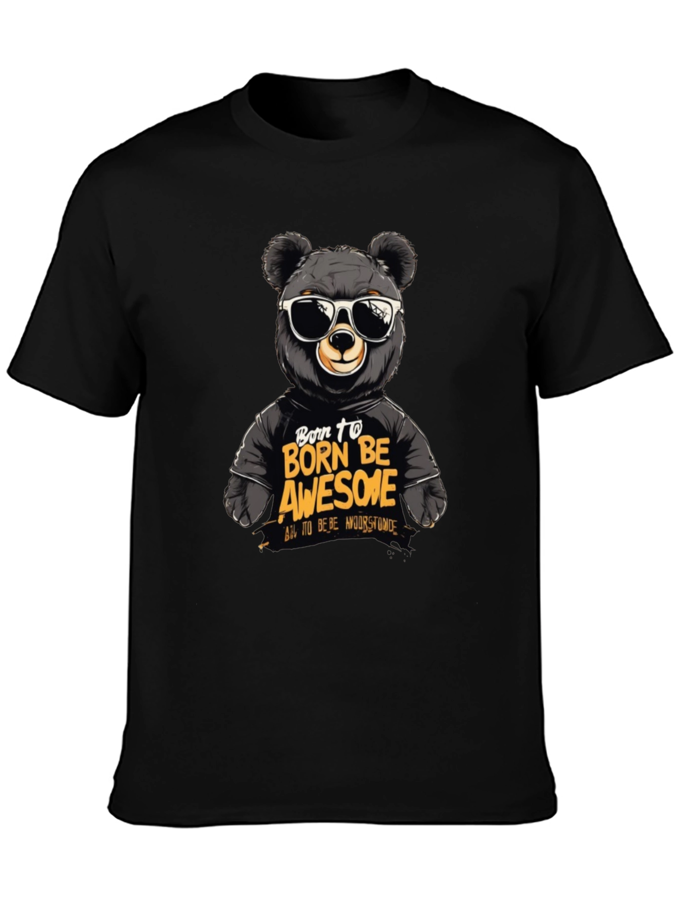 Born To Be Awesome Bear Graphic Tee