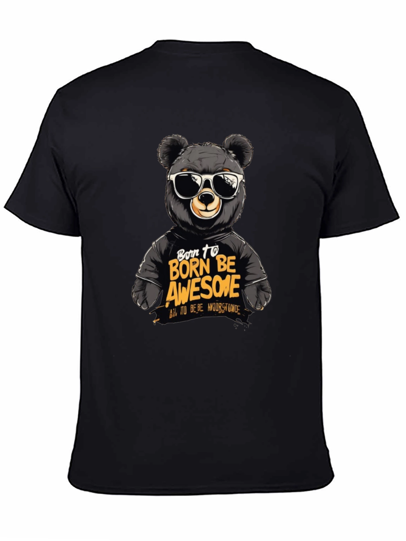 Born To Be Awesome Bear Graphic Tee
