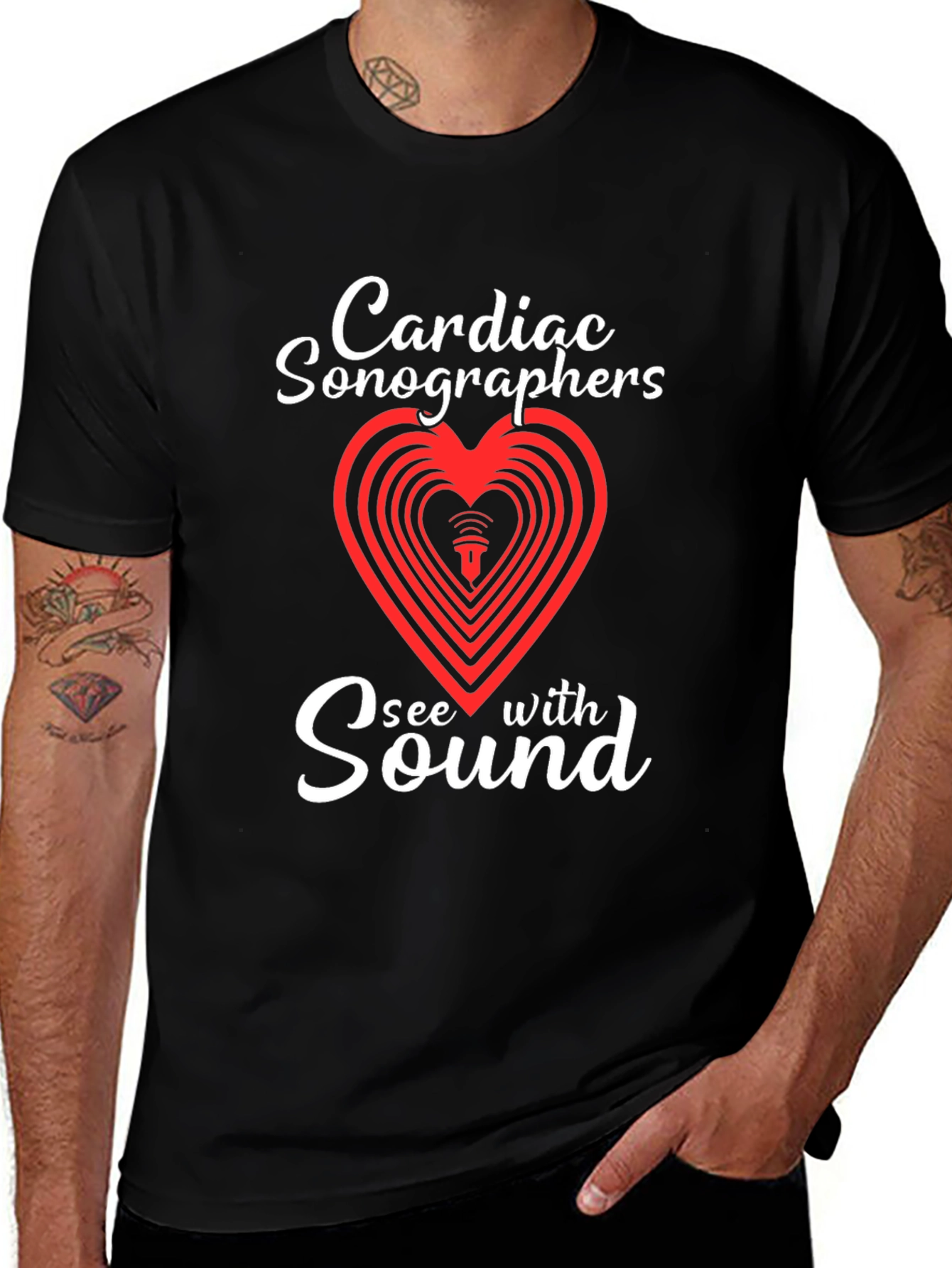 Cardiac Sonographer See With Sound T-Shirt