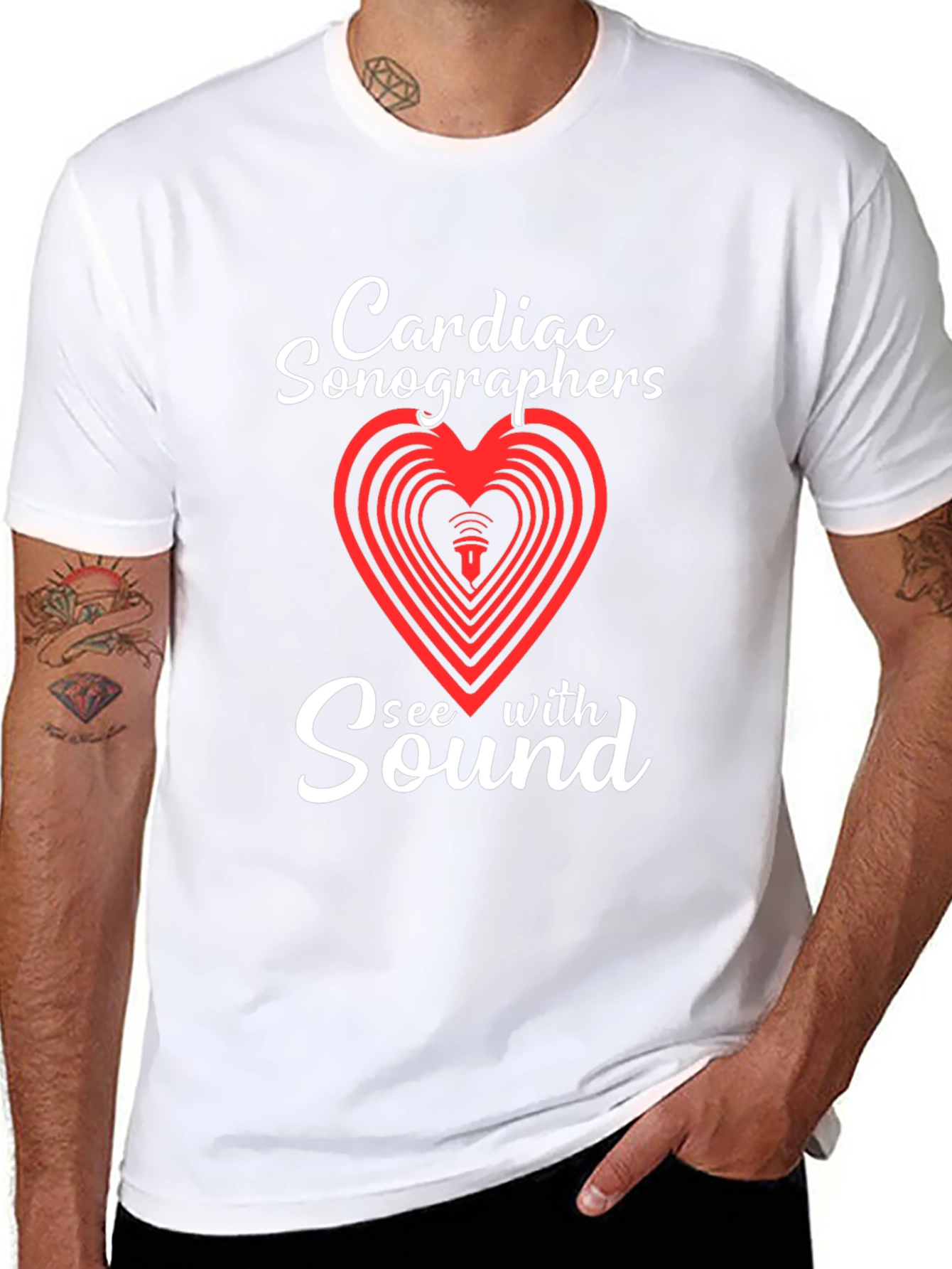Cardiac Sonographer See With Sound T-Shirt