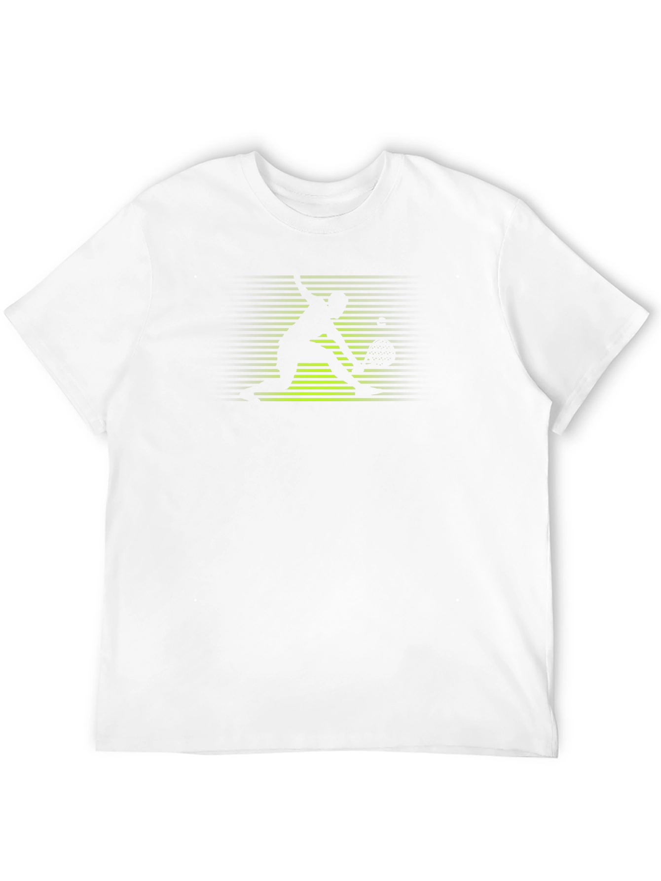 Tennis Player Graphic Tee - Black Cotton Shirt
