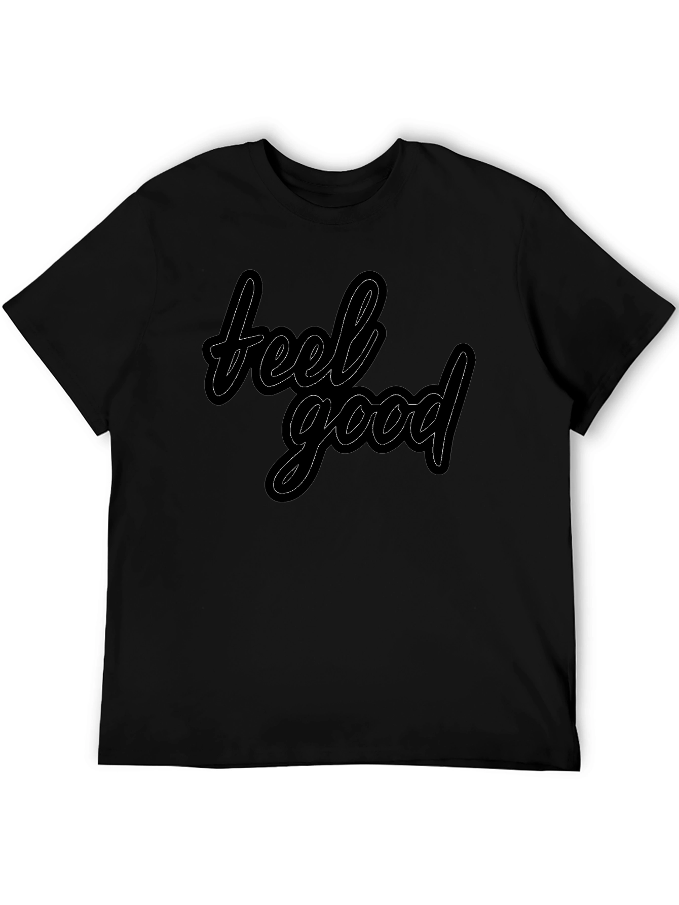 Feel Good Black Graphic Tee - Stylish Casual Wear