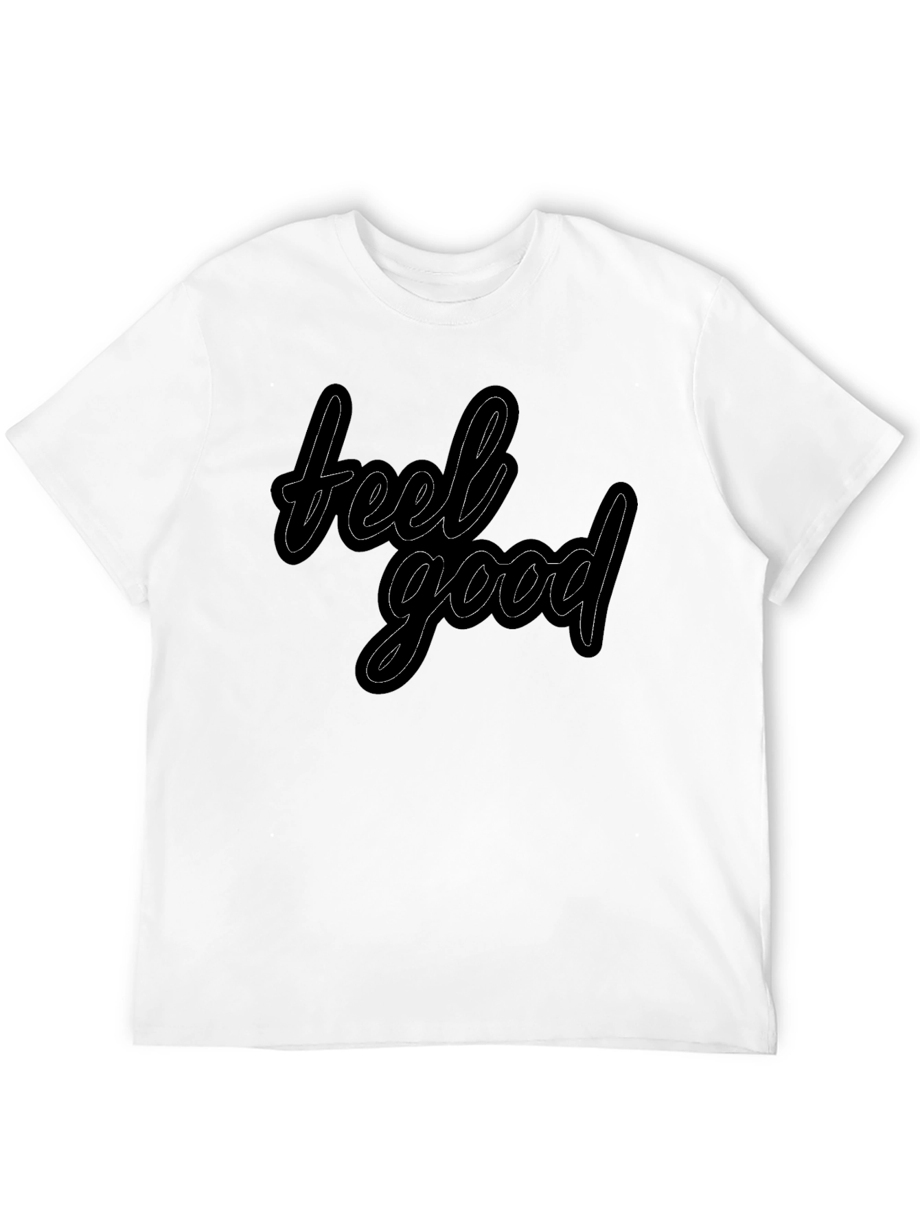 Feel Good Black Graphic Tee - Stylish Casual Wear