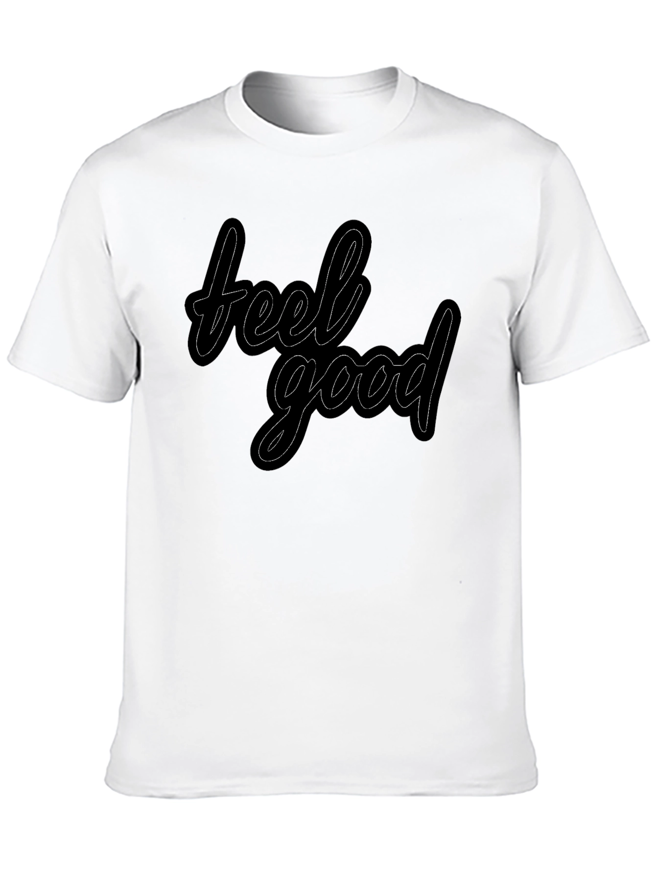 Feel Good Black Graphic Tee - Stylish Casual Wear