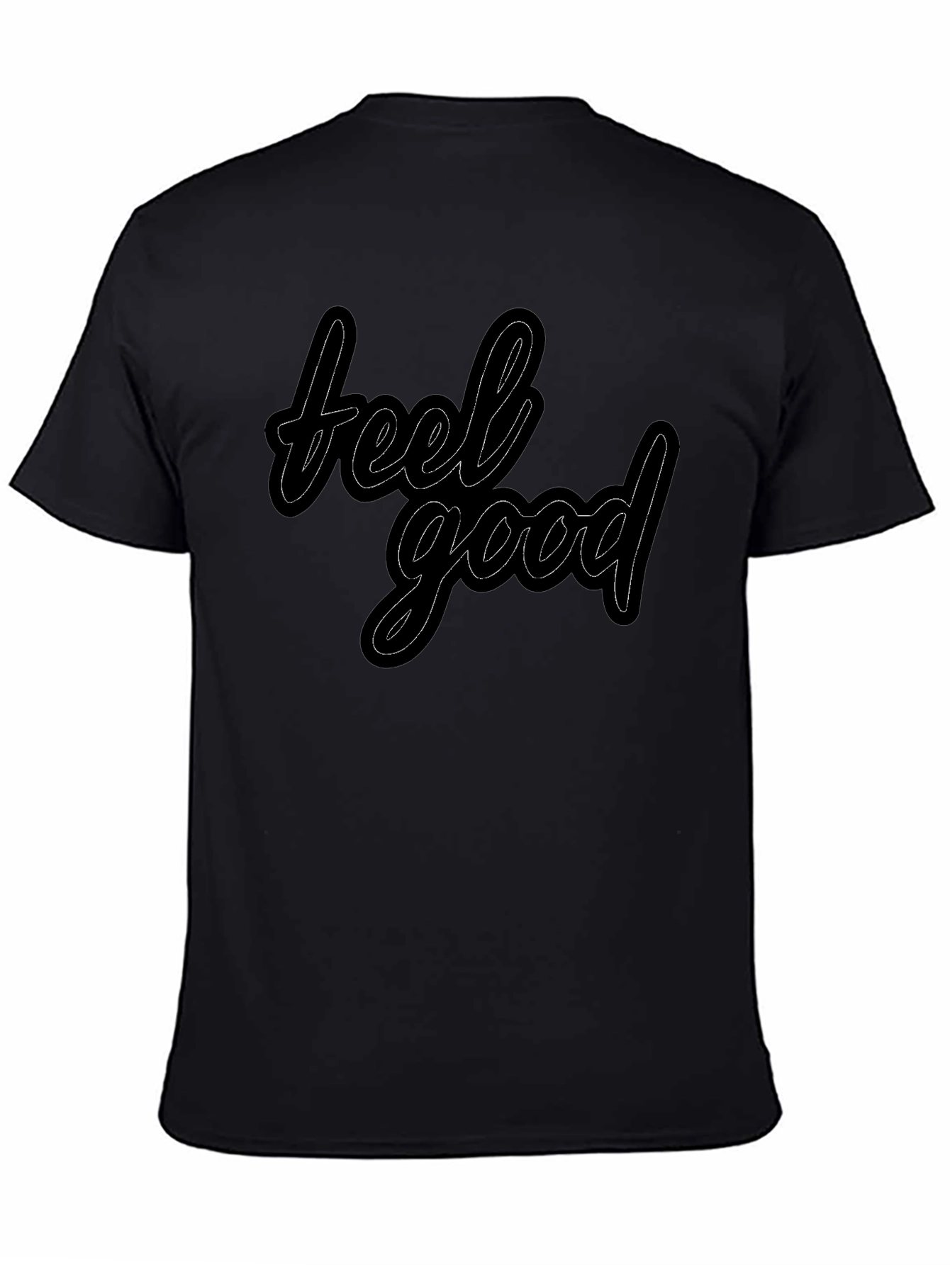 Feel Good Black Graphic Tee - Stylish Casual Wear