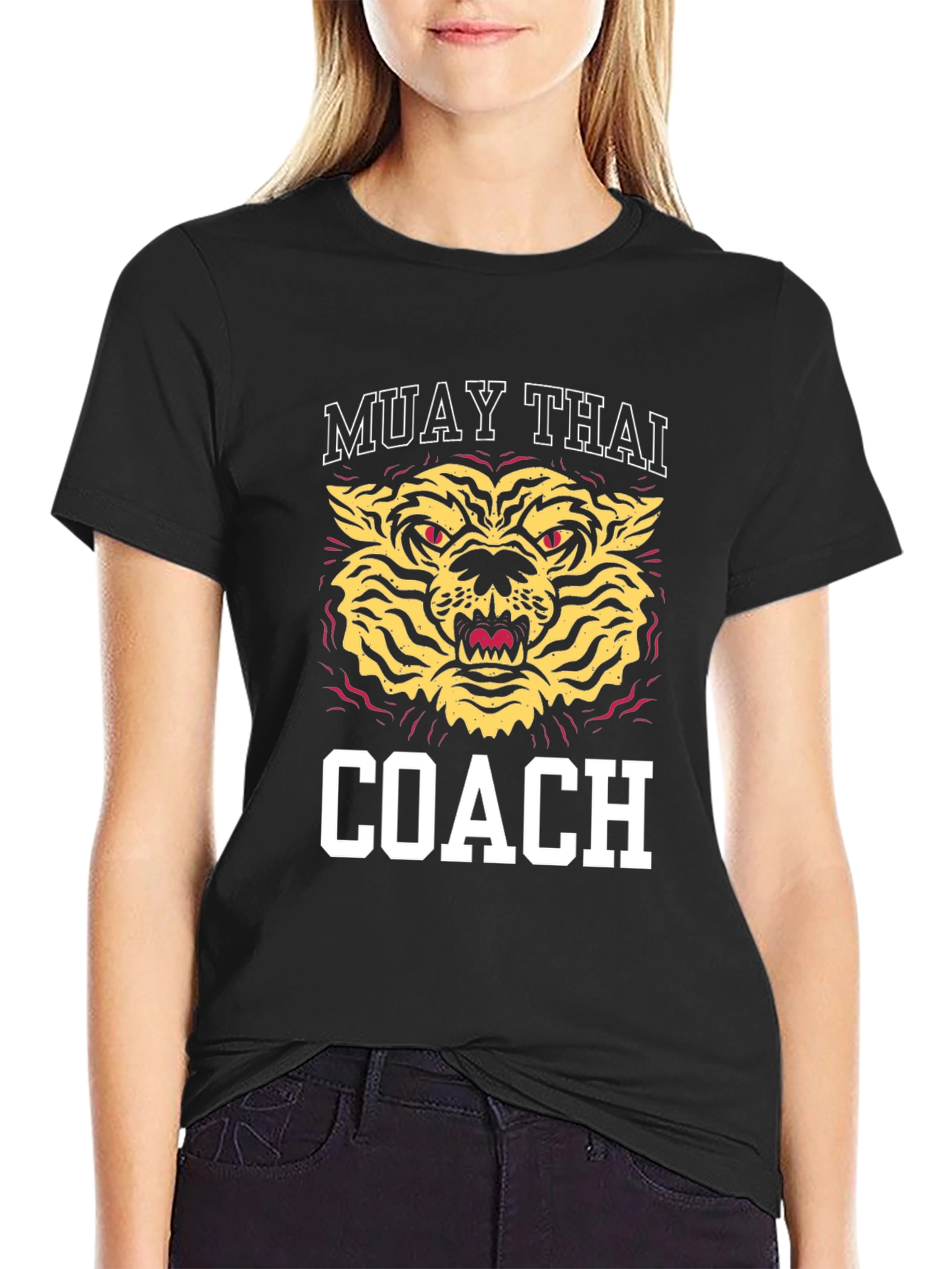 Muay Thai Coach Graphic T-Shirt Tiger Design