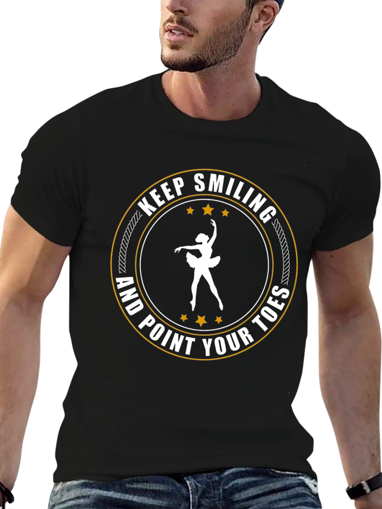Keep Smiling Ballet T-Shirt - Dance Graphic Tee