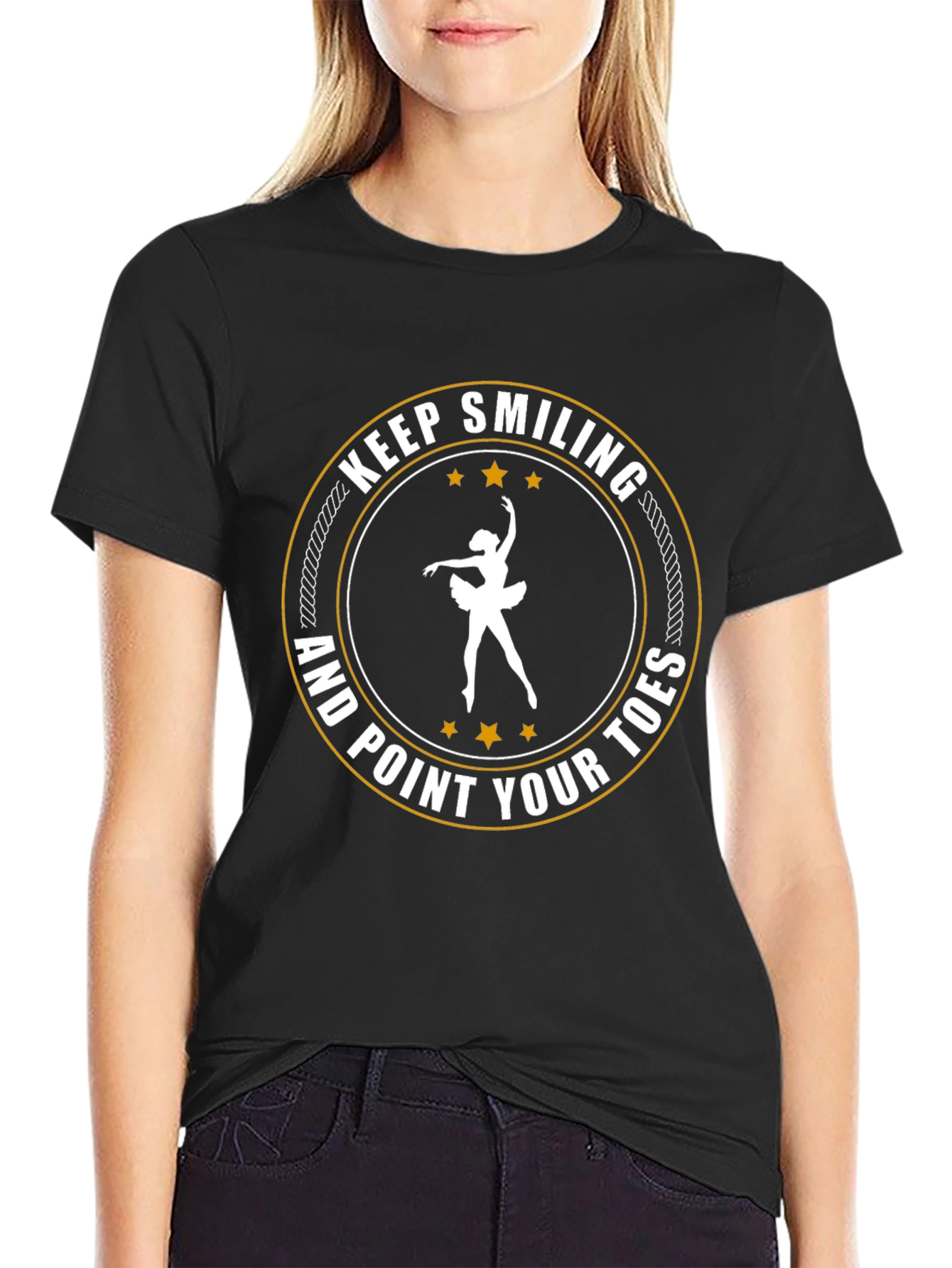 Keep Smiling Ballet T-Shirt - Dance Graphic Tee