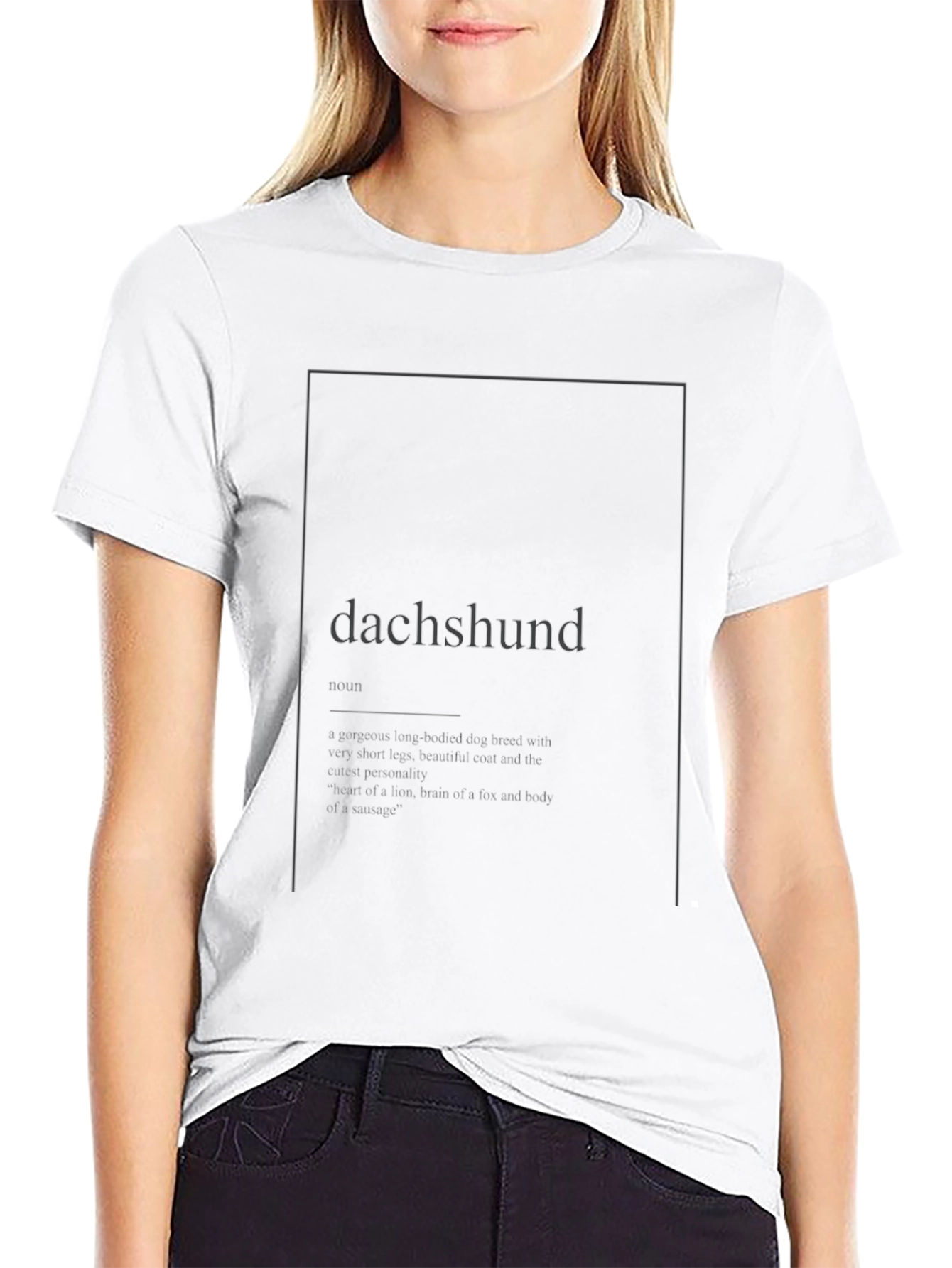 Dachshund Definition Black Graphic Tee