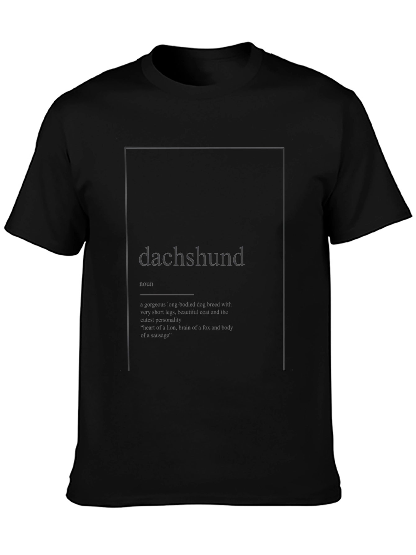 Dachshund Definition Black Graphic Tee