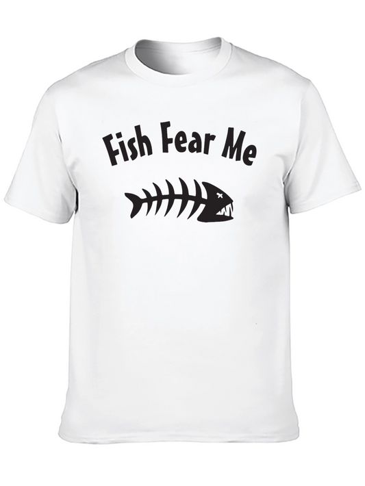 Fish Fear Me Graphic Tee - Black Cotton T-Shirt