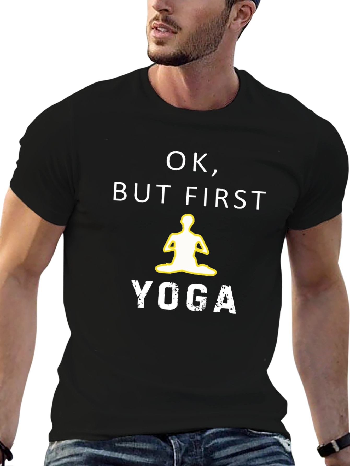 Ok But First Yoga T-Shirt - Relaxed Fit