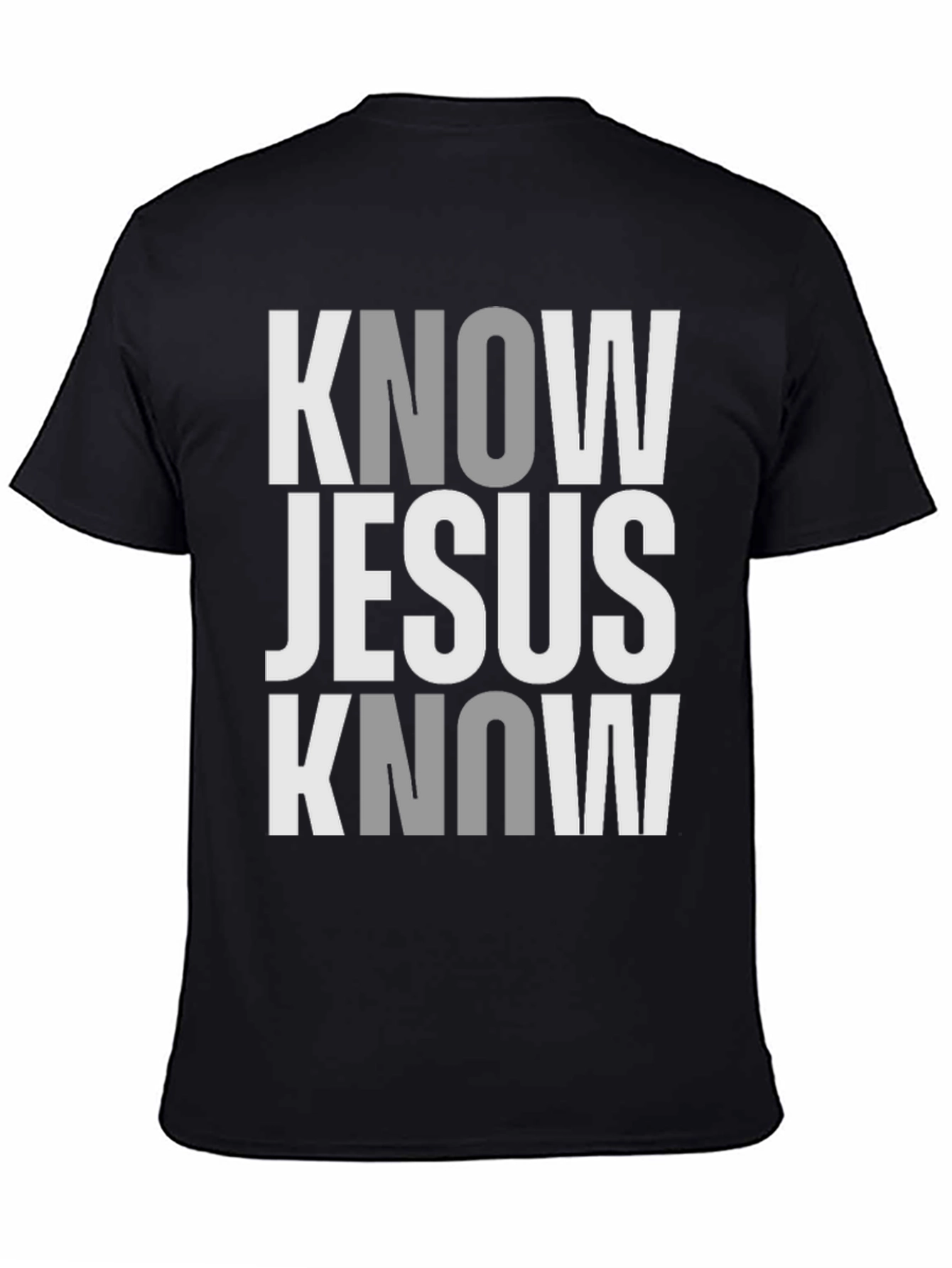 Know Jesus Know Peace - Black Graphic T-Shirt