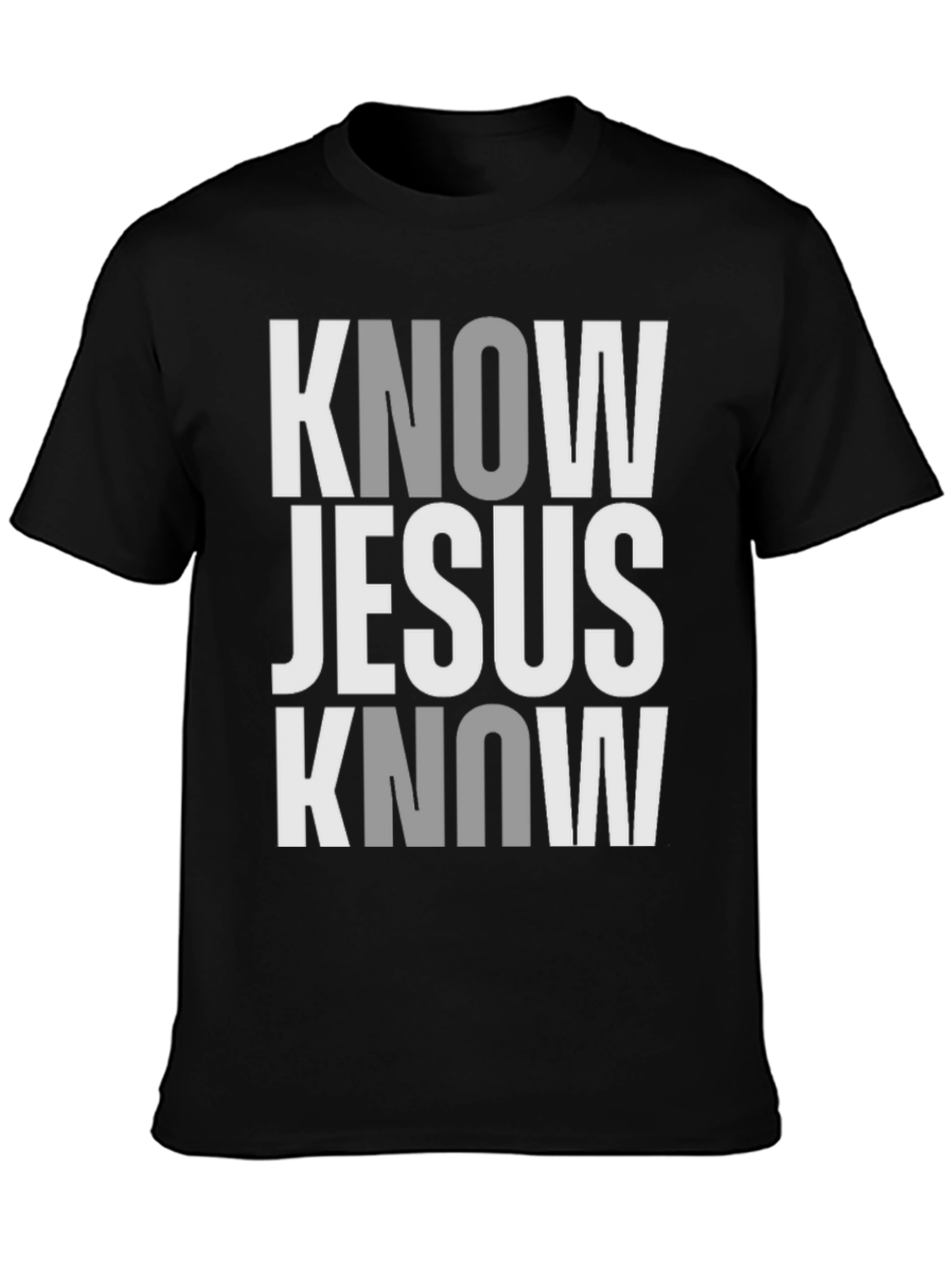 Know Jesus Know Peace - Black Graphic T-Shirt