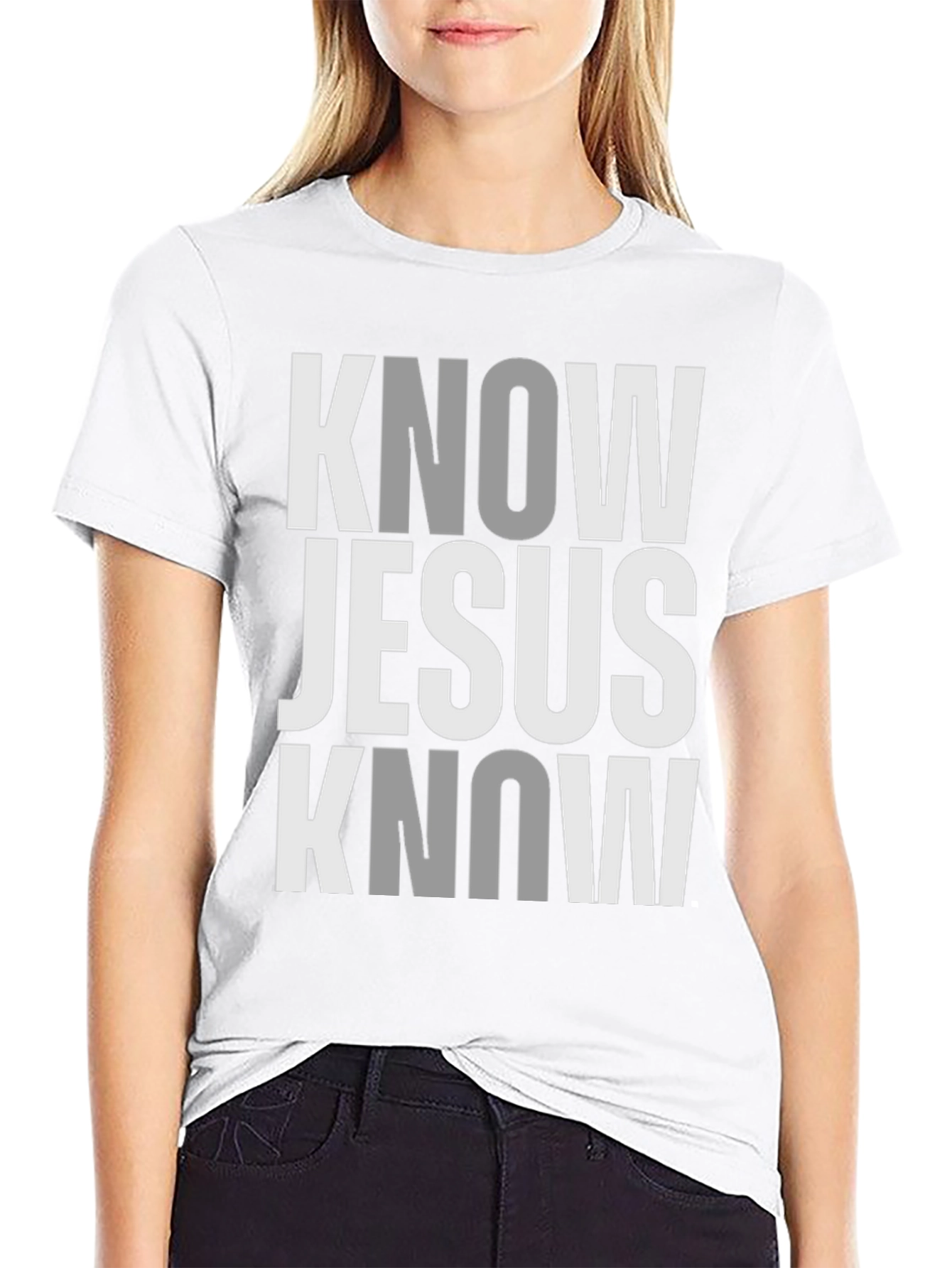 Know Jesus Know Peace - Black Graphic T-Shirt