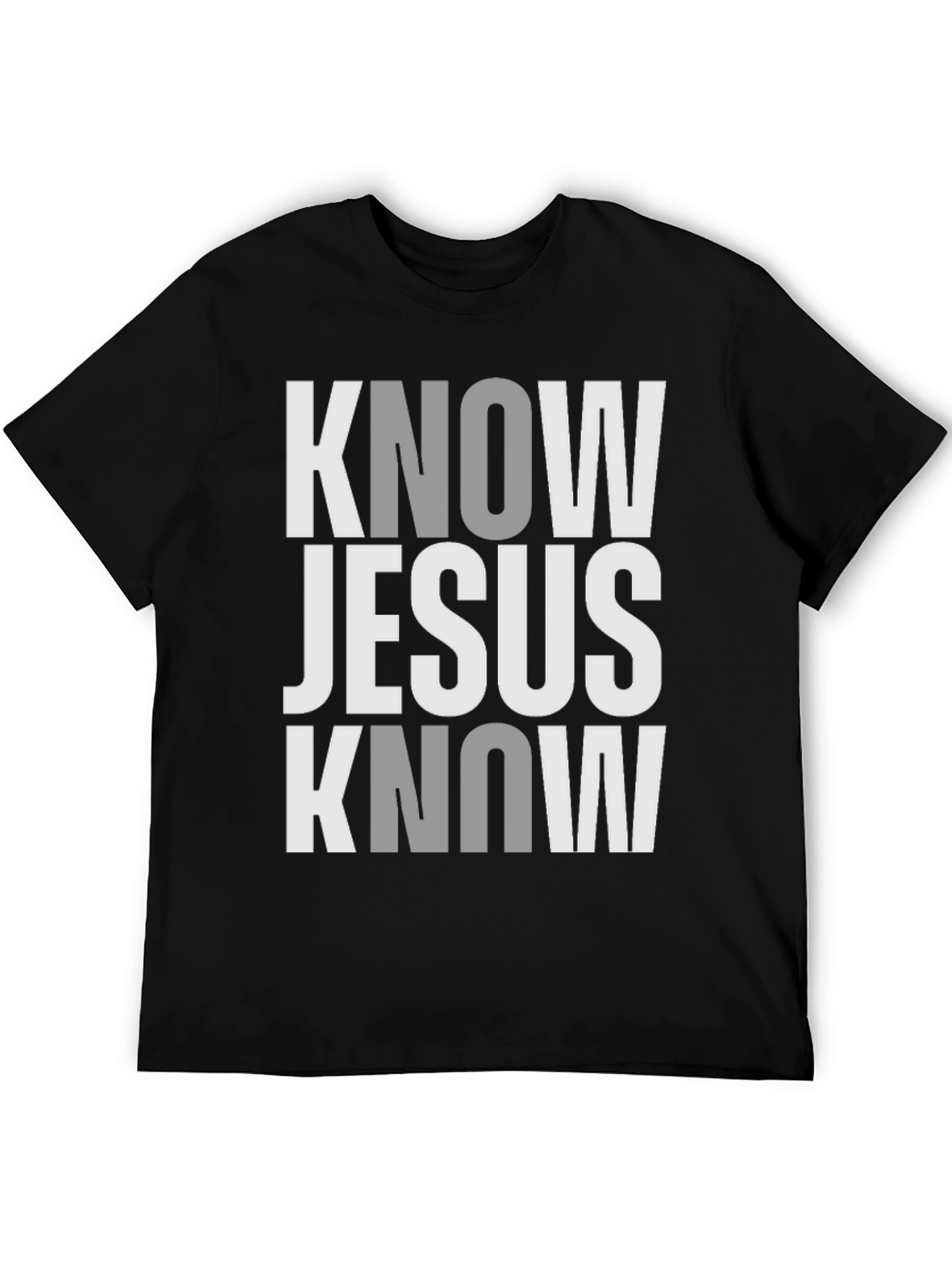 Know Jesus Know Peace - Black Graphic T-Shirt