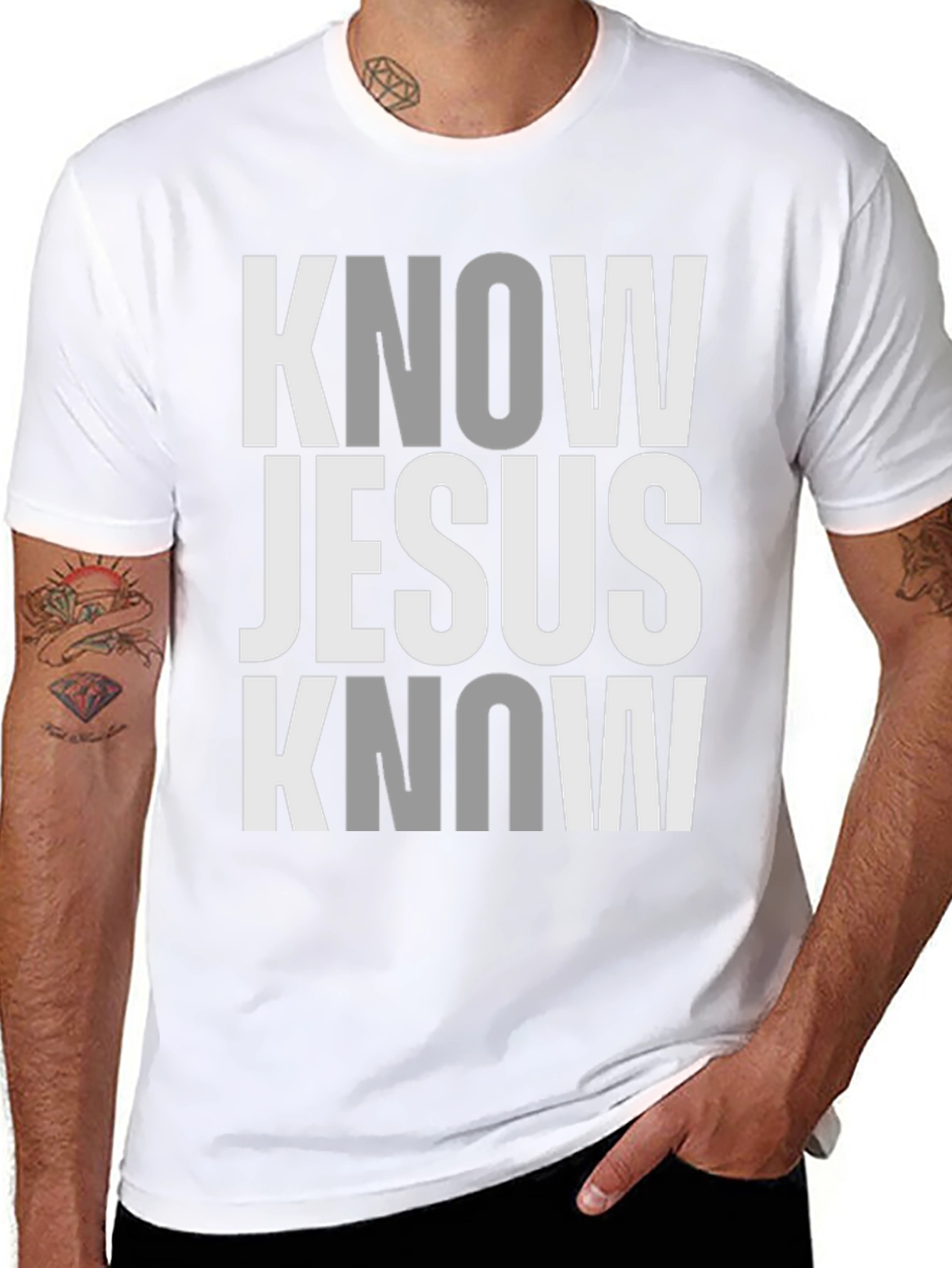 Know Jesus Know Peace - Black Graphic T-Shirt