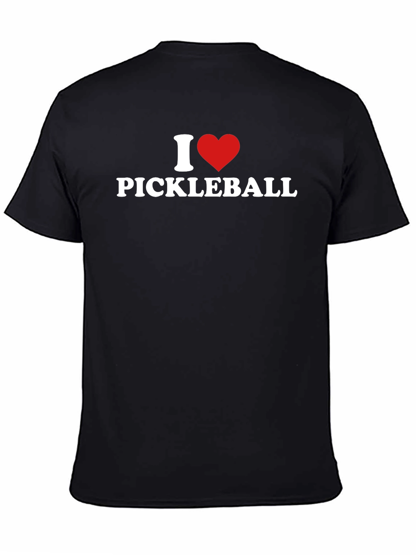 I Love Pickleball Black T-Shirt