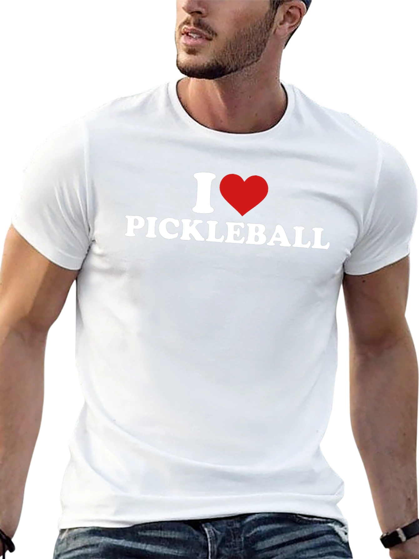 I Love Pickleball Black T-Shirt