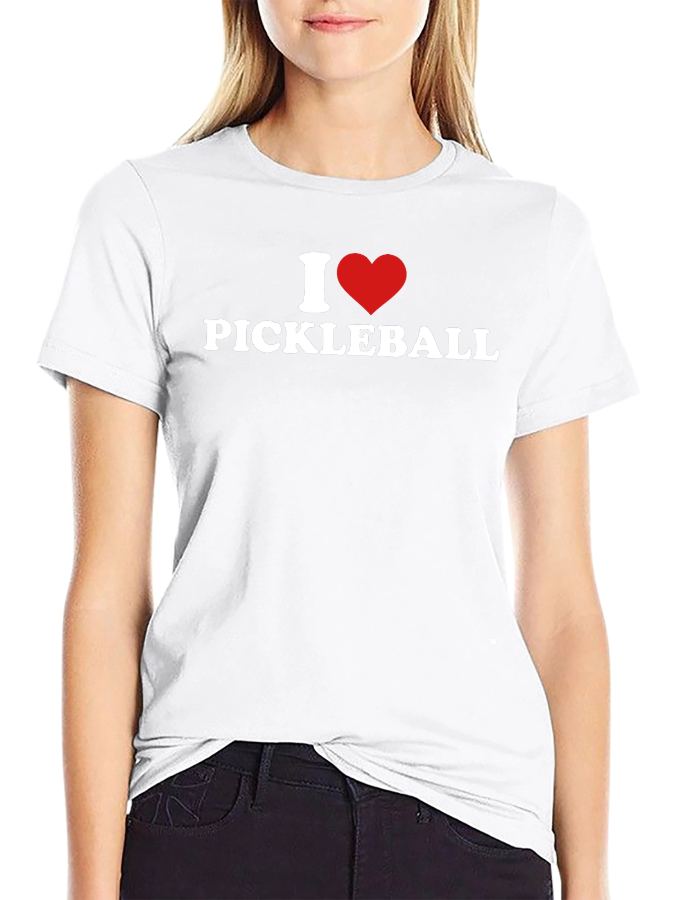 I Love Pickleball Black T-Shirt