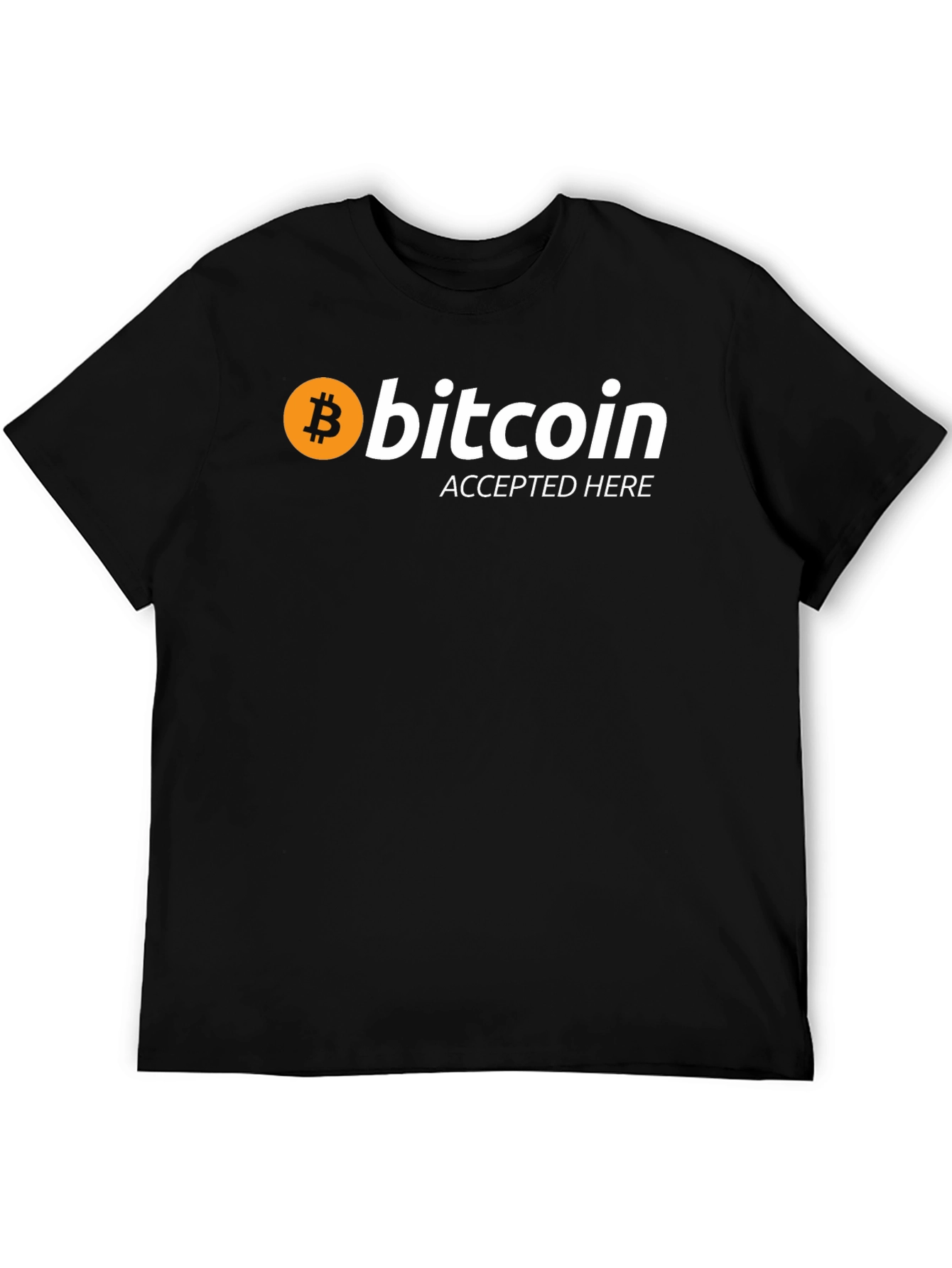 Bitcoin Accepted Here Black T-Shirt