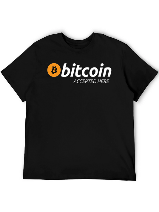 Bitcoin Accepted Here Black T-Shirt