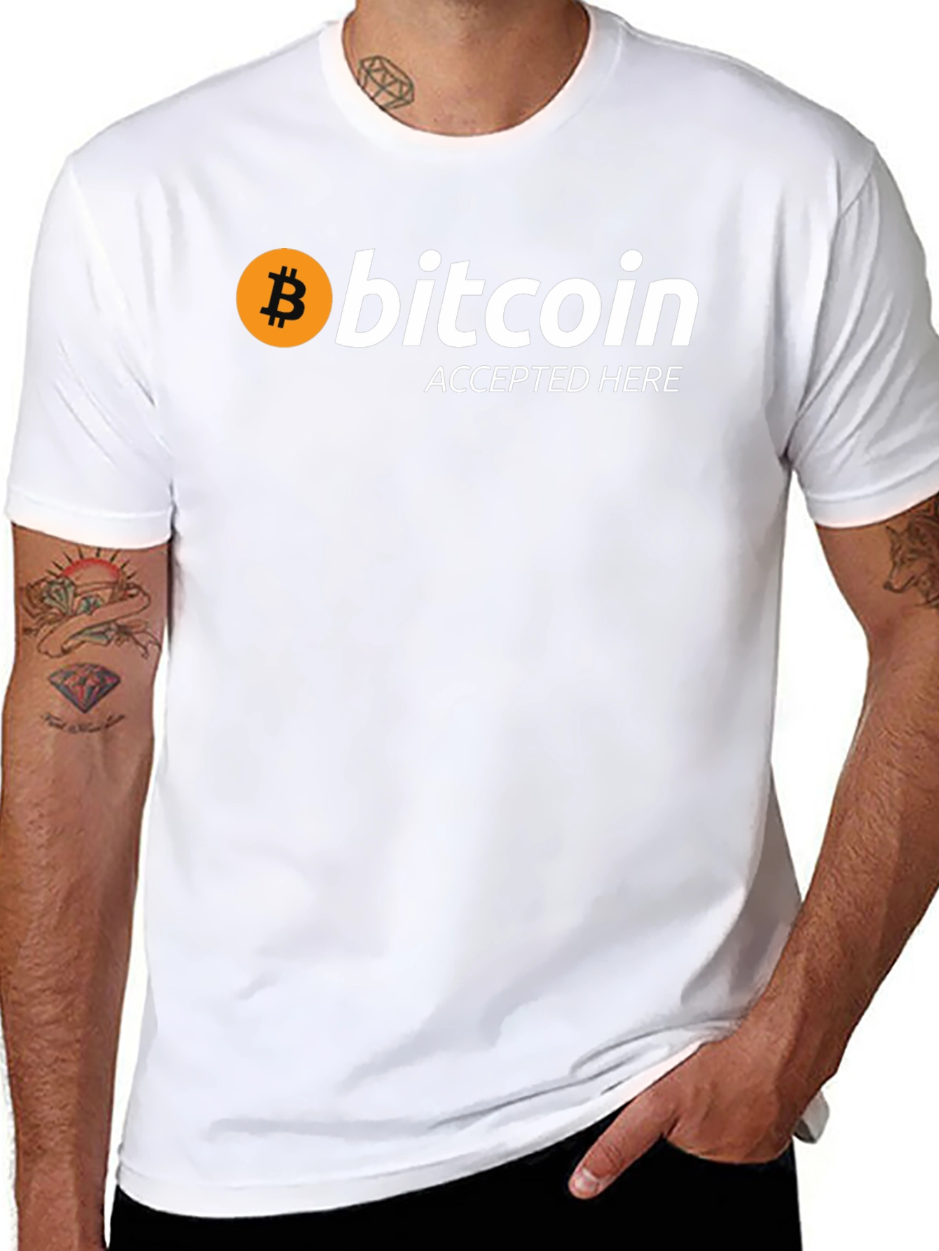 Bitcoin Accepted Here Black T-Shirt