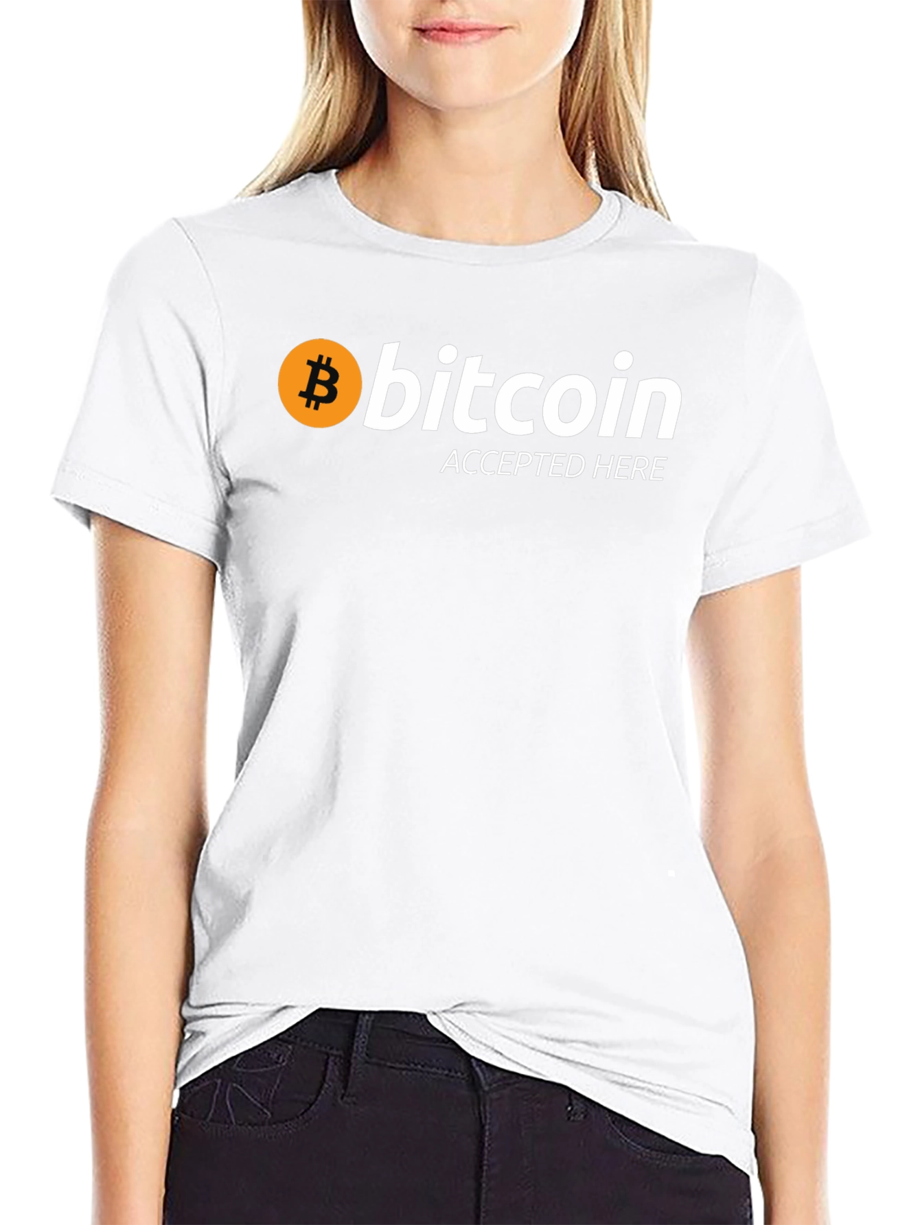 Bitcoin Accepted Here Black T-Shirt