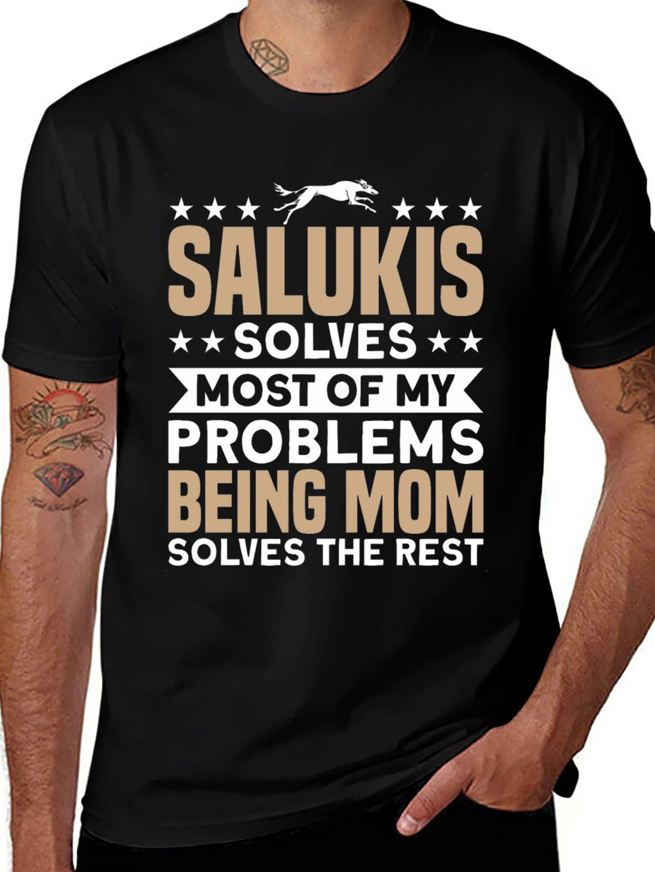 Saluki Mom T-Shirt | Dog Lover Apparel