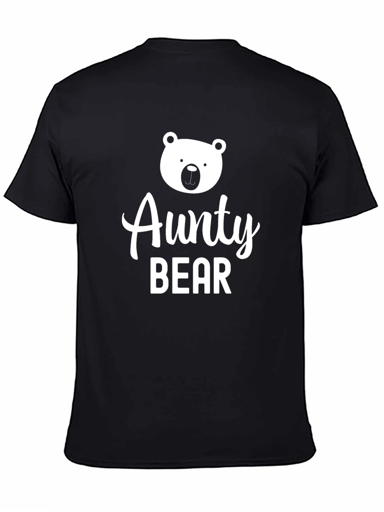 Aunty Bear Black Graphic Tee - Perfect Gift!