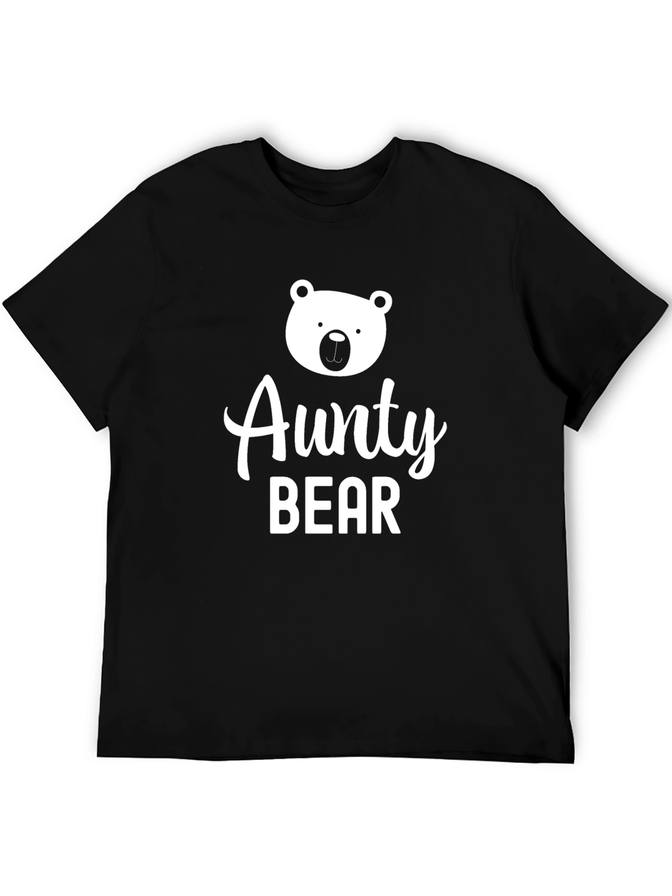 Aunty Bear Black Graphic Tee - Perfect Gift!