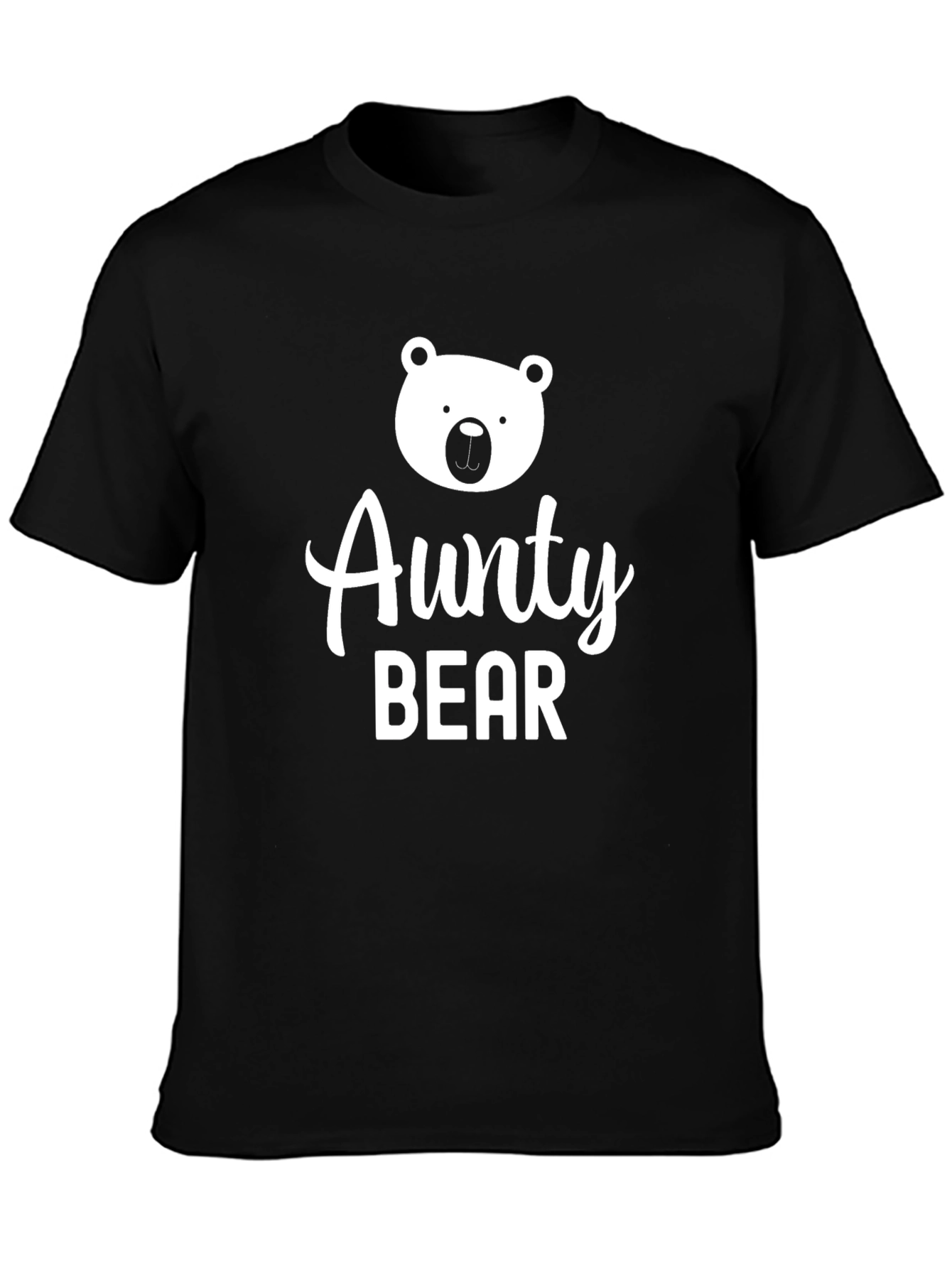 Aunty Bear Black Graphic Tee - Perfect Gift!