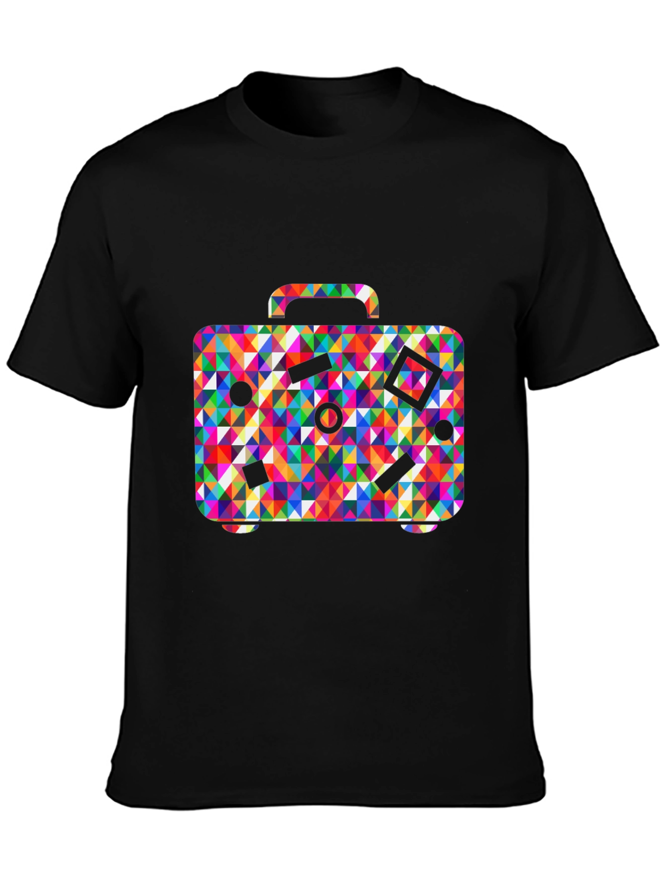 Colorful Suitcase Graphic T-Shirt
