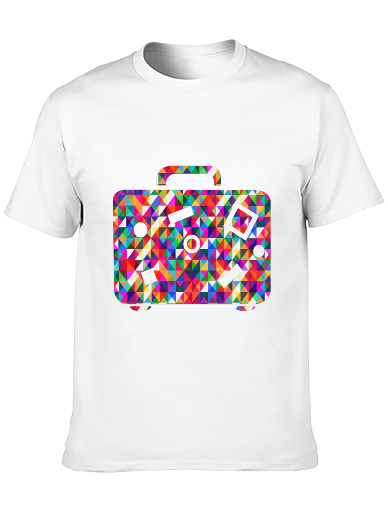 Colorful Suitcase Graphic T-Shirt
