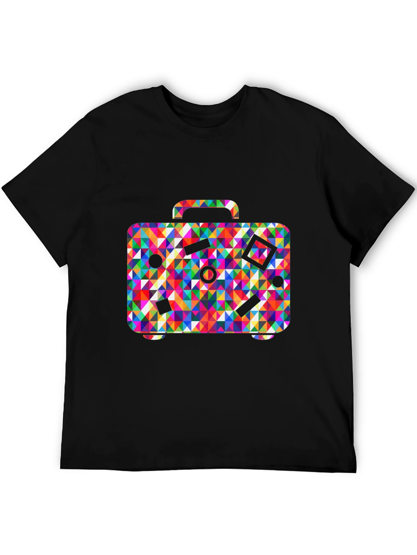 Colorful Suitcase Graphic T-Shirt