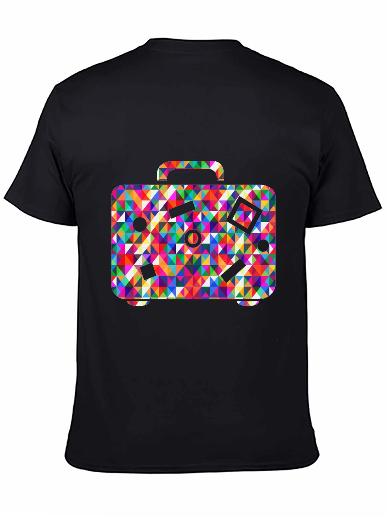 Colorful Suitcase Graphic T-Shirt