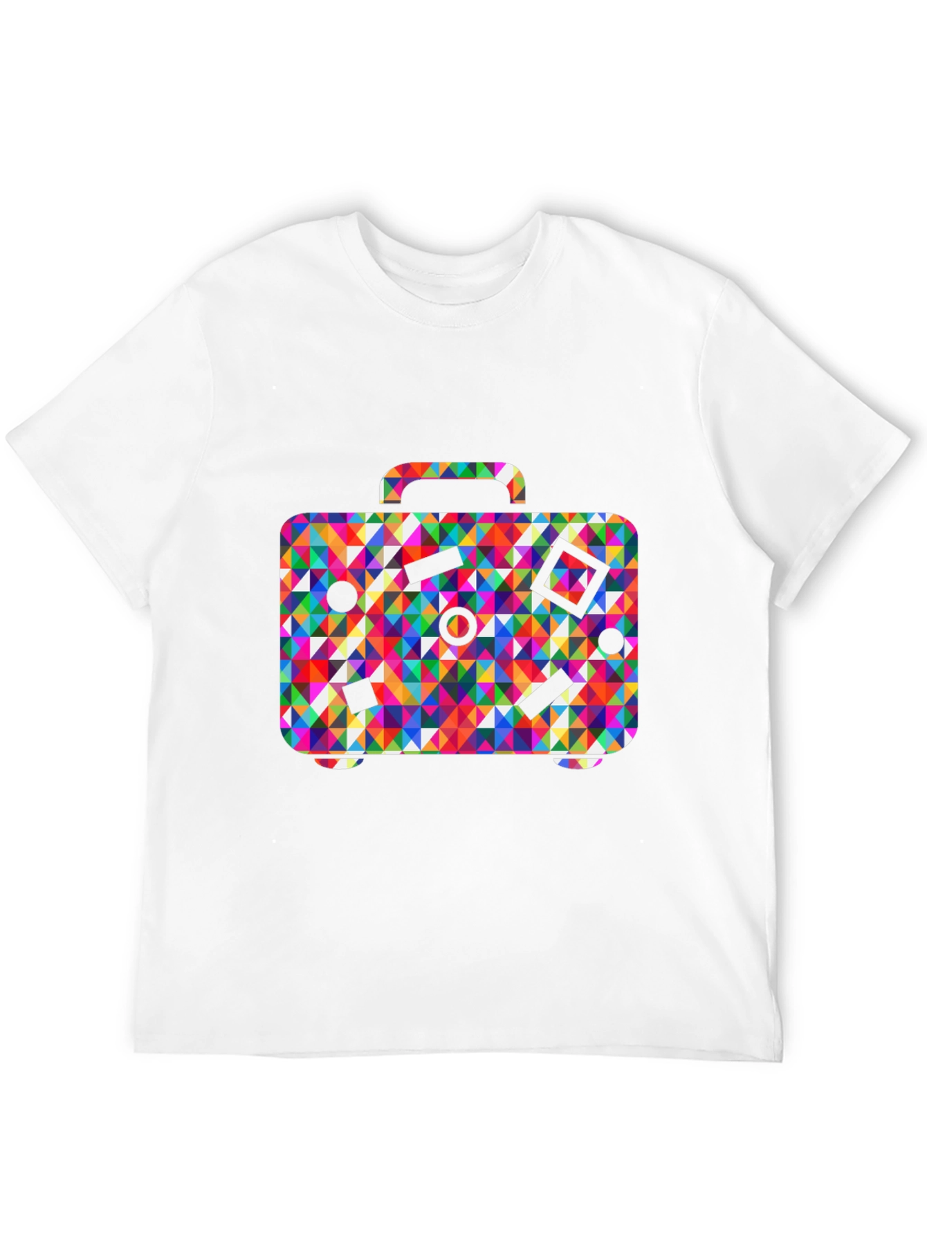 Colorful Suitcase Graphic T-Shirt