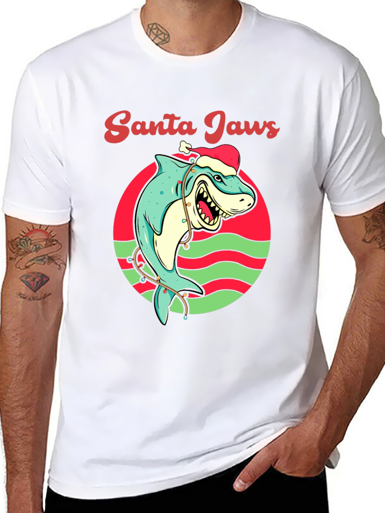 Santa Jaws Christmas T-Shirt