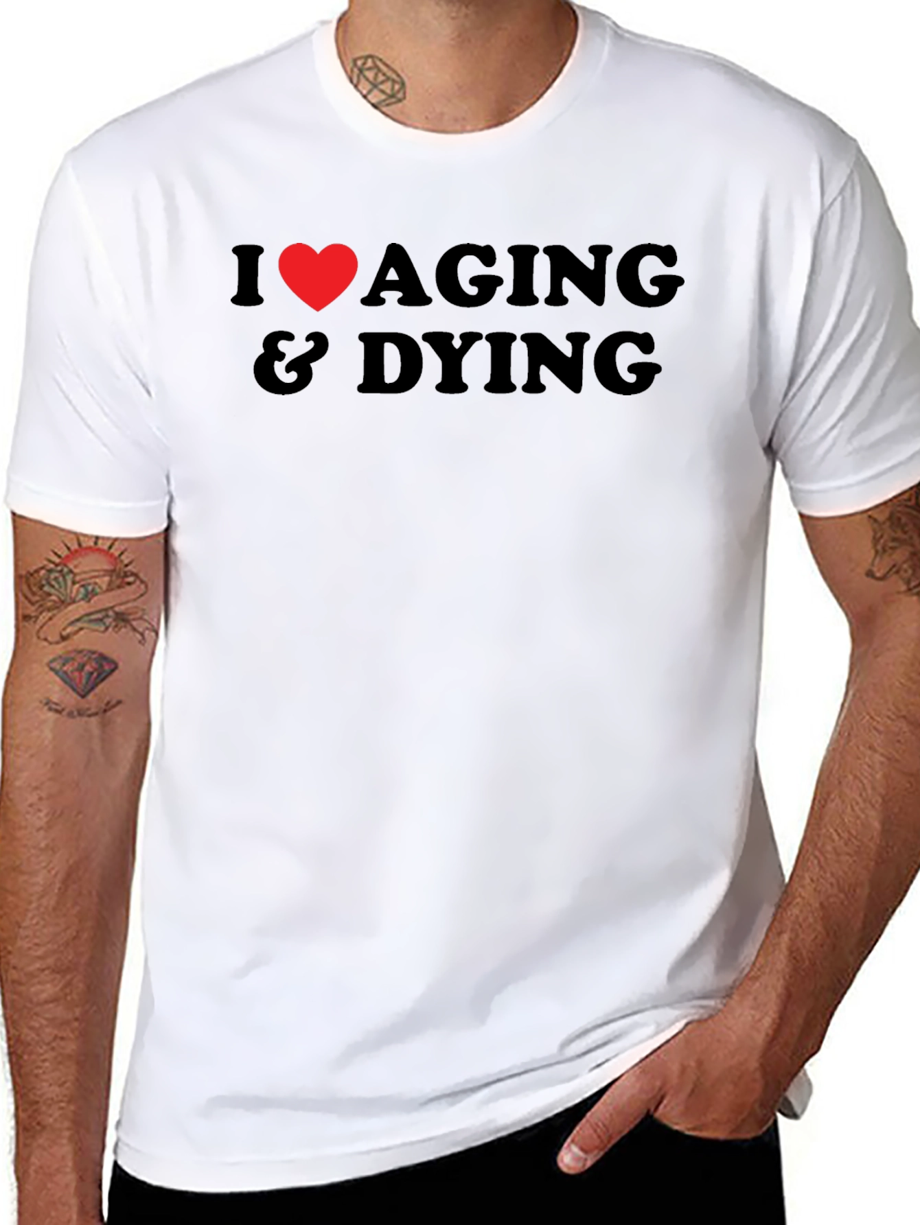 I Heart Aging & Dying Graphic T-Shirt