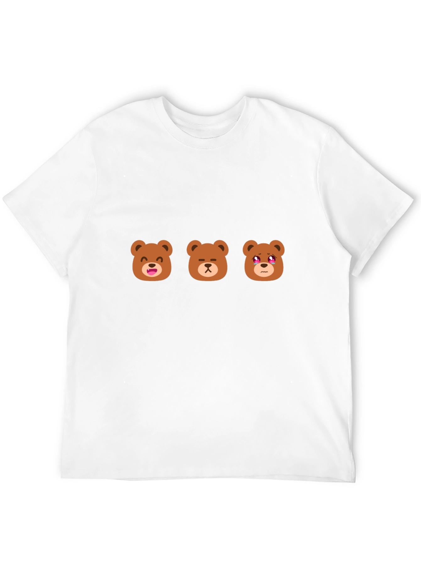Emoji Bear T-Shirt - Black Cotton Blend Tee