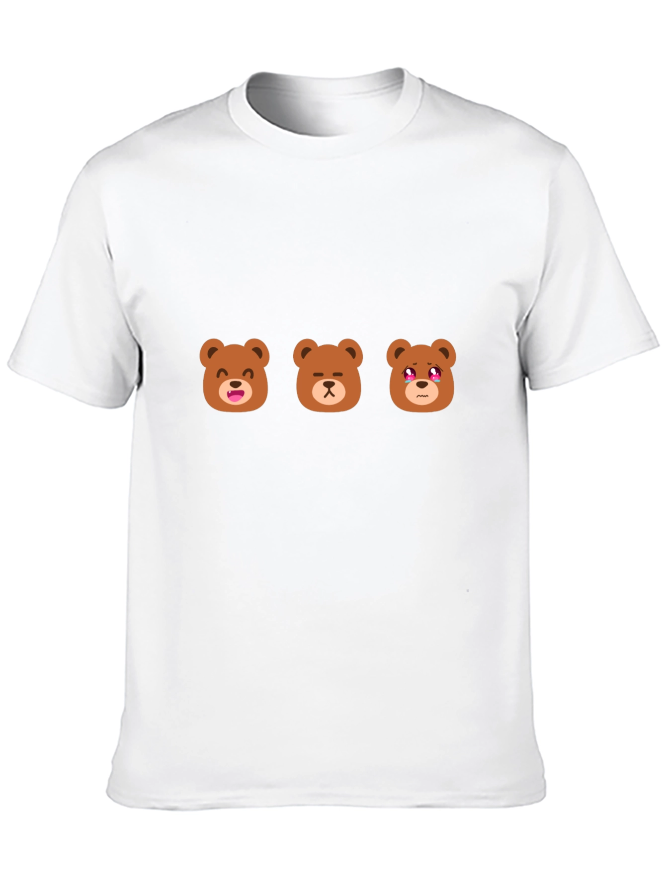 Emoji Bear T-Shirt - Black Cotton Blend Tee