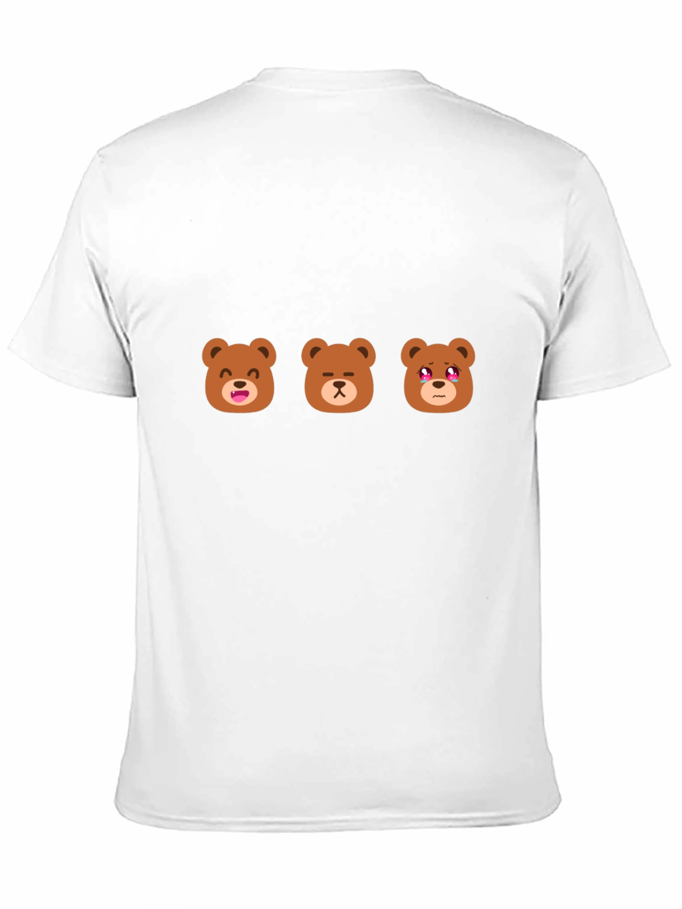 Emoji Bear T-Shirt - Black Cotton Blend Tee
