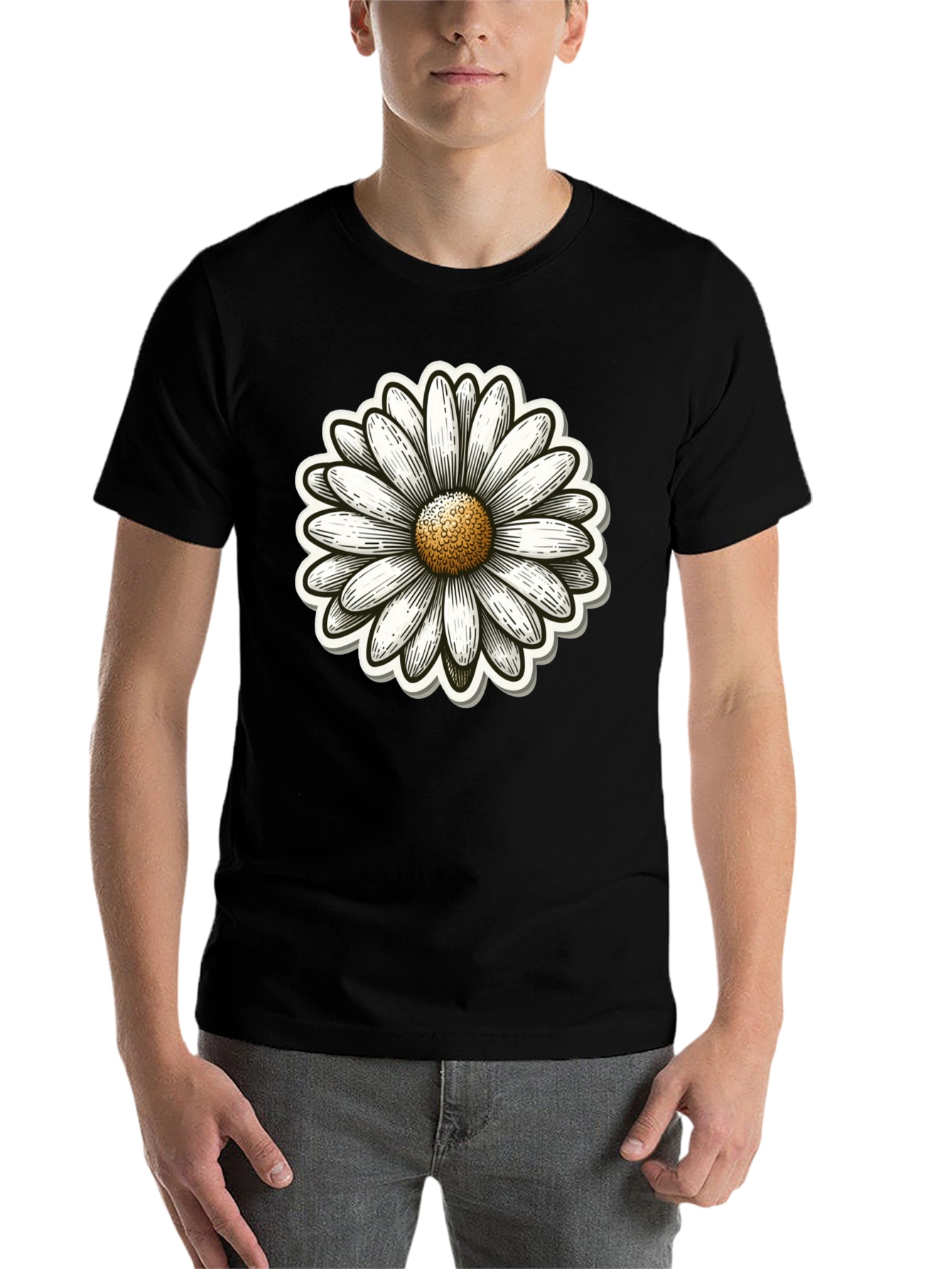 Daisy Graphic Black T-Shirt