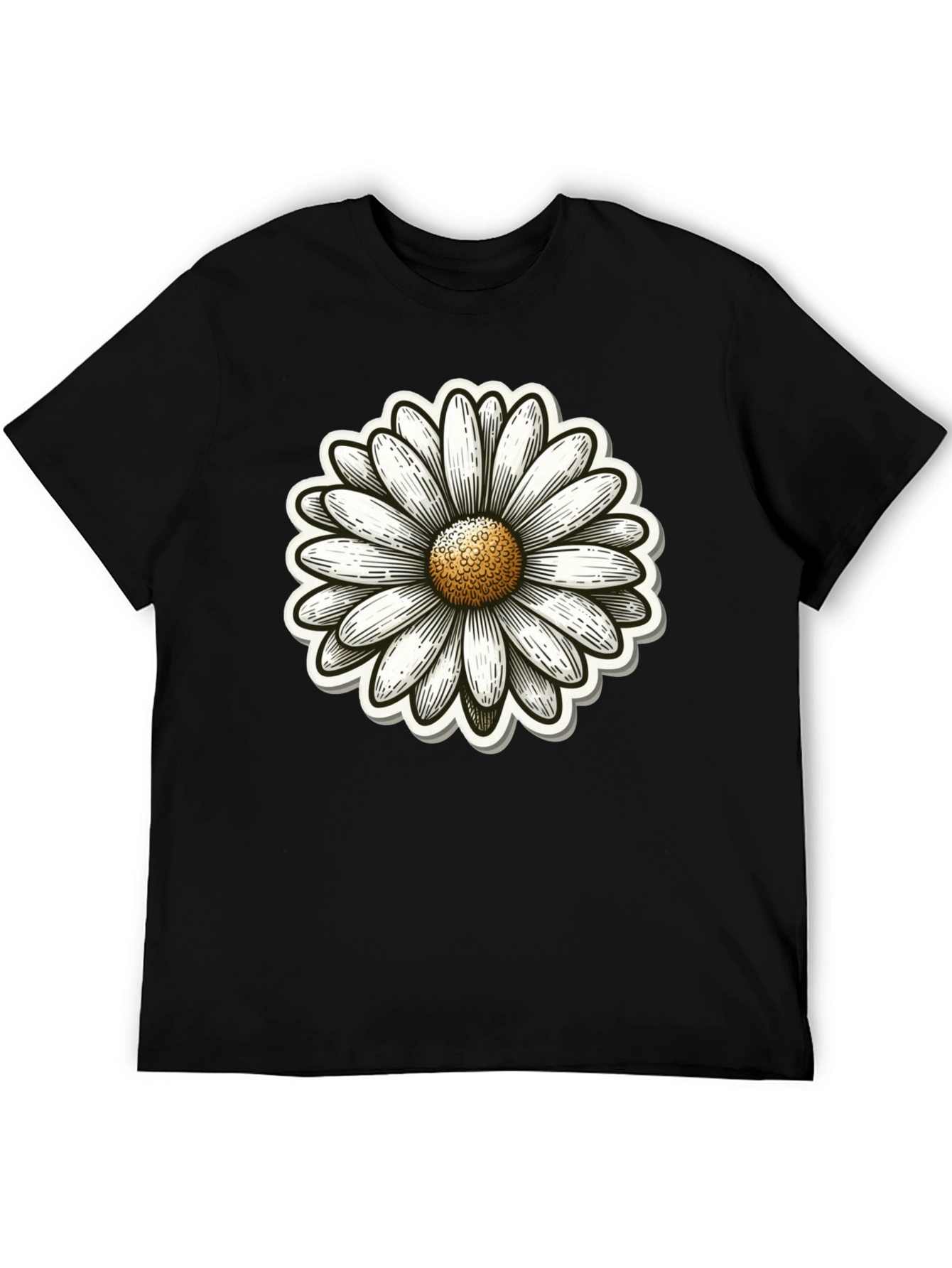 Daisy Graphic Black T-Shirt