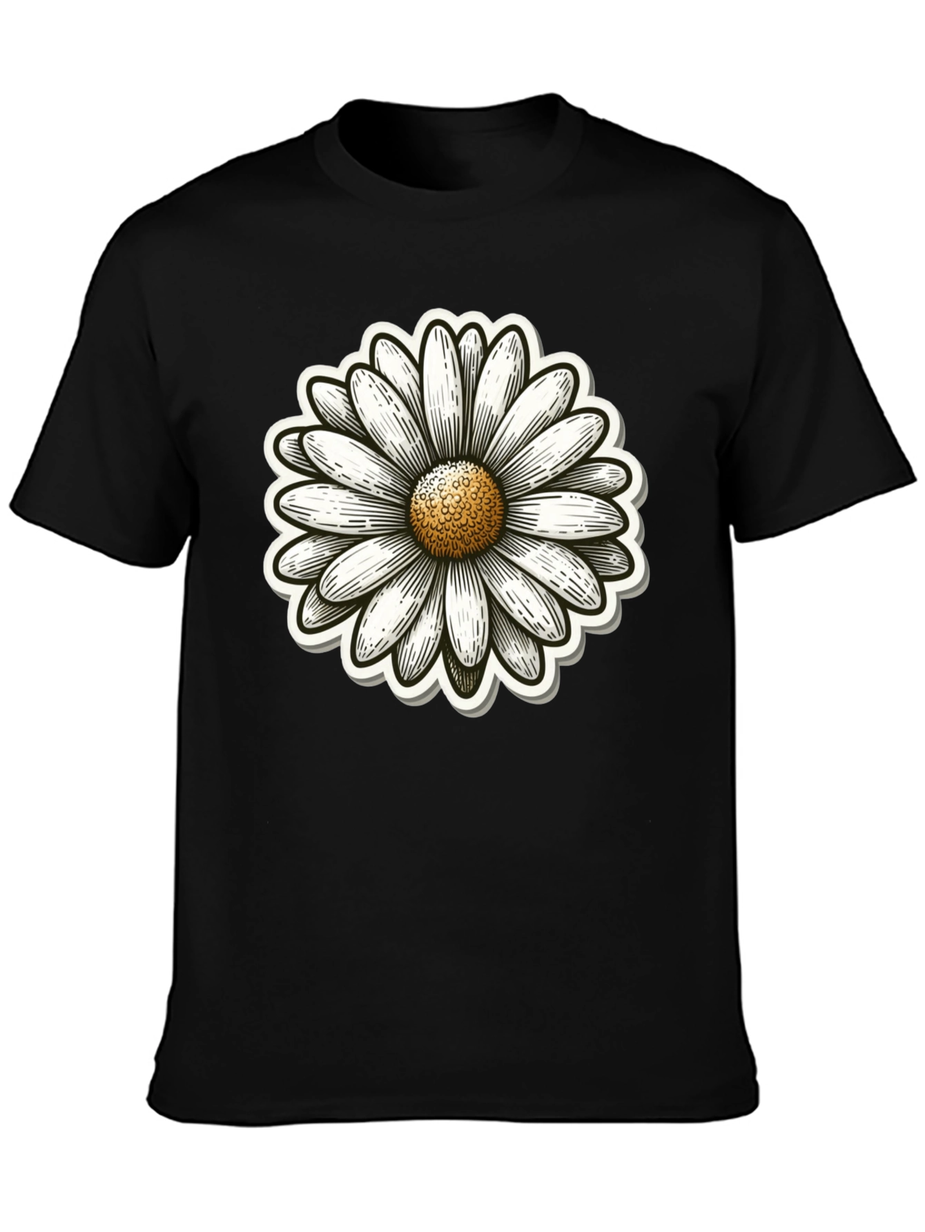 Daisy Graphic Black T-Shirt