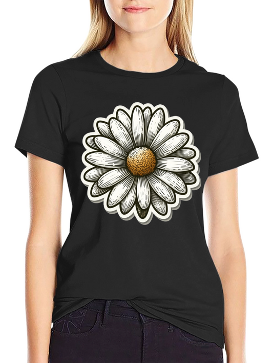 Daisy Graphic Black T-Shirt