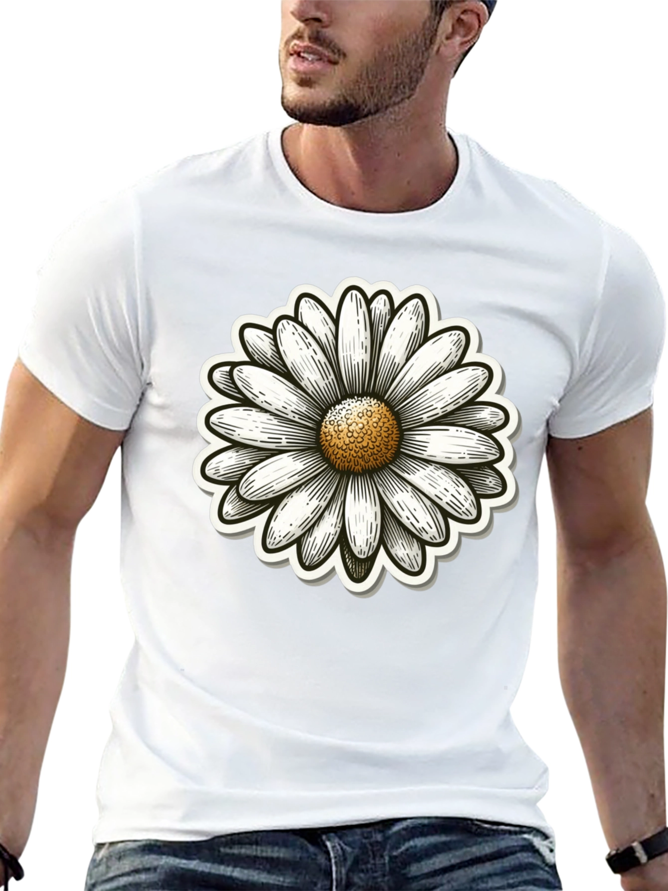Daisy Graphic Black T-Shirt