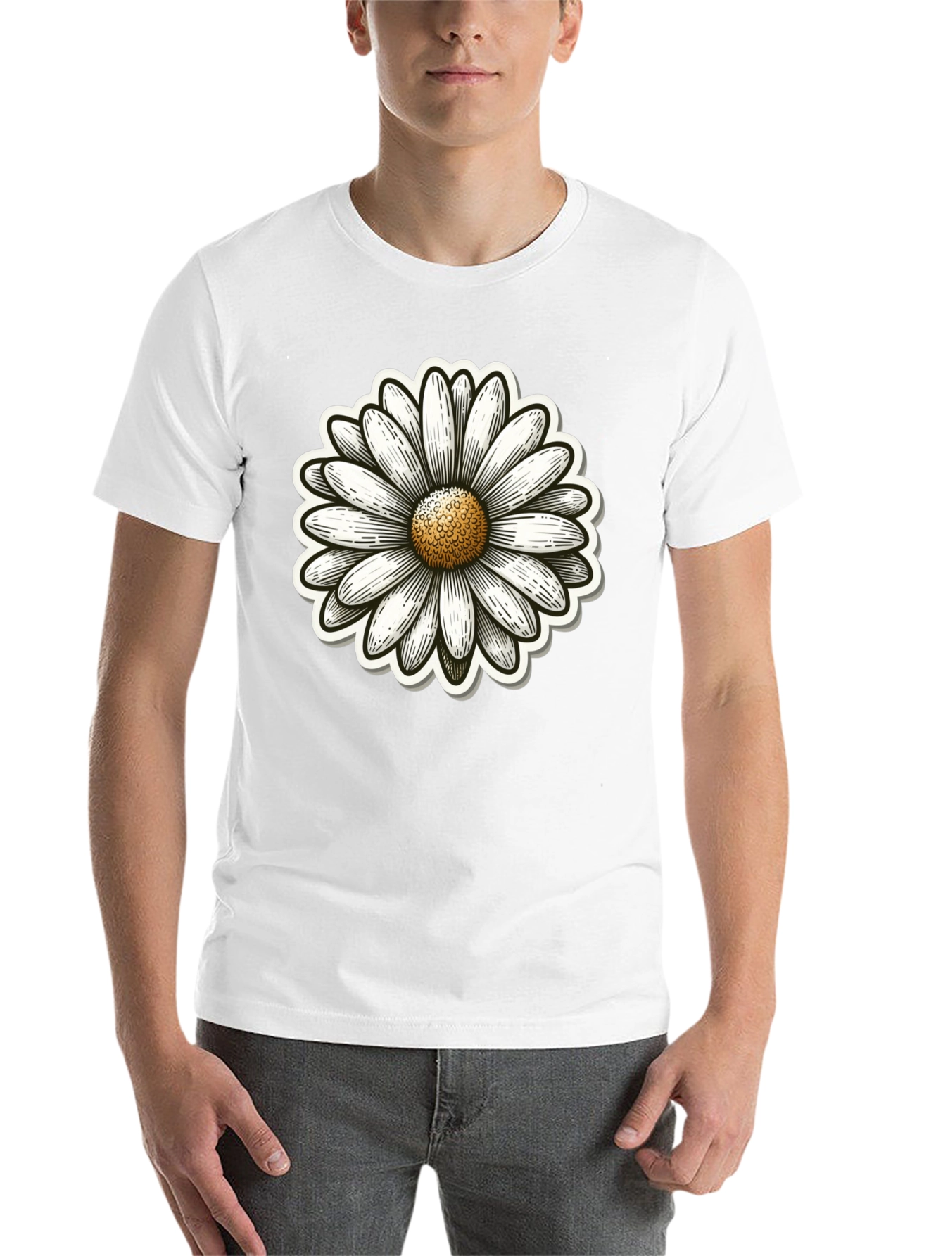 Daisy Graphic Black T-Shirt