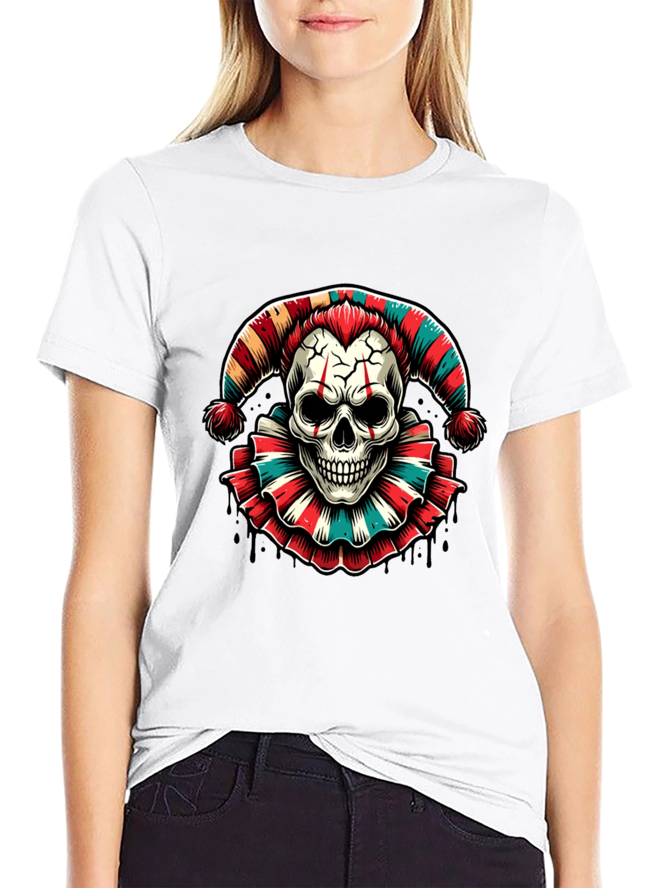 Skull Jester Graphic Tee - Mens Black T-Shirt